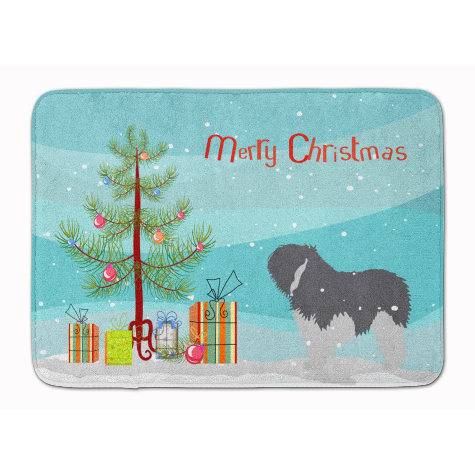 &quotCaroline's Treasures Polish Lowland Sheepdog Dog Christmas, 19"" x 27"", Multicolor"