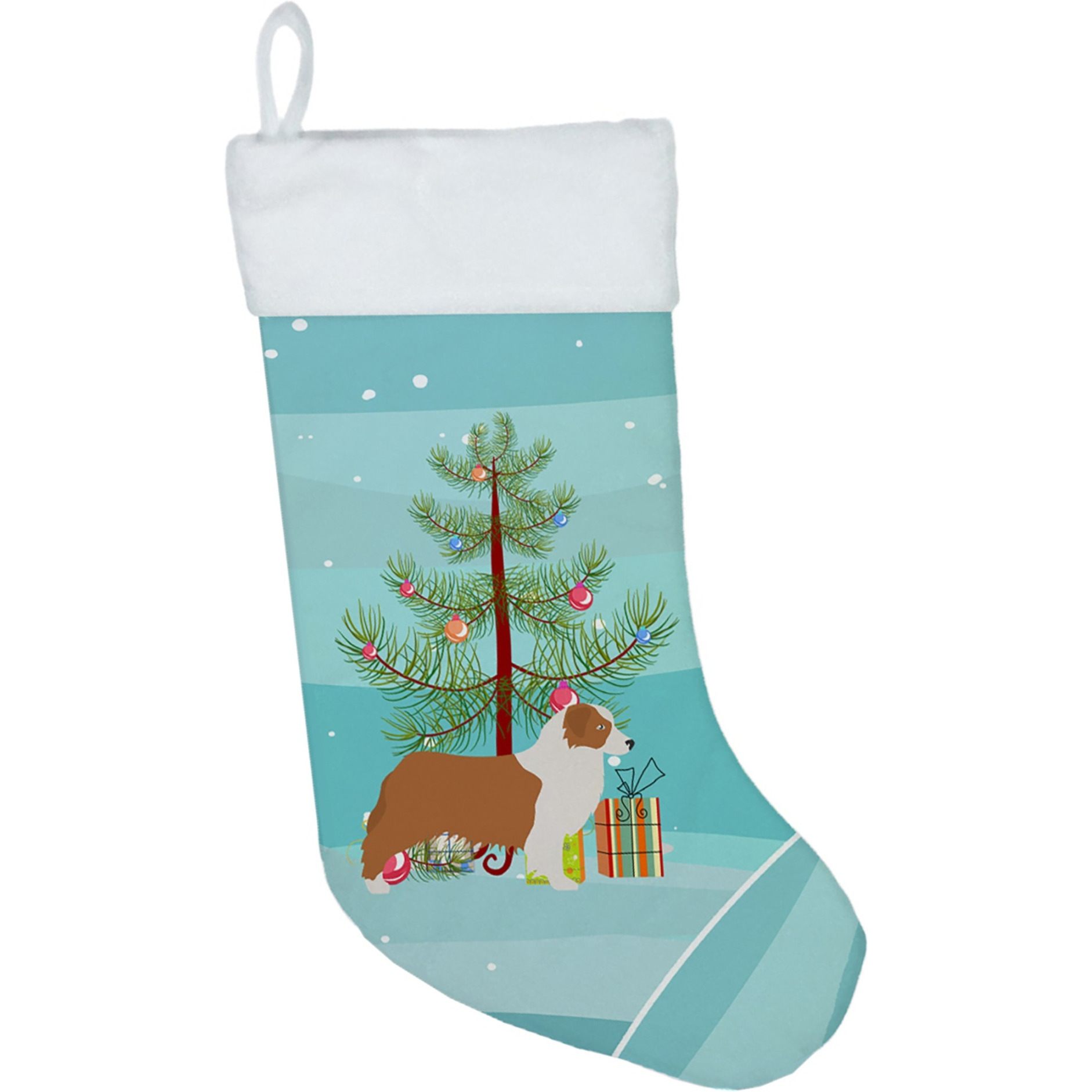 &quotCaroline's Treasures Australian Shepherd Dog Merry Tree christmas-stockings, Multicolor"