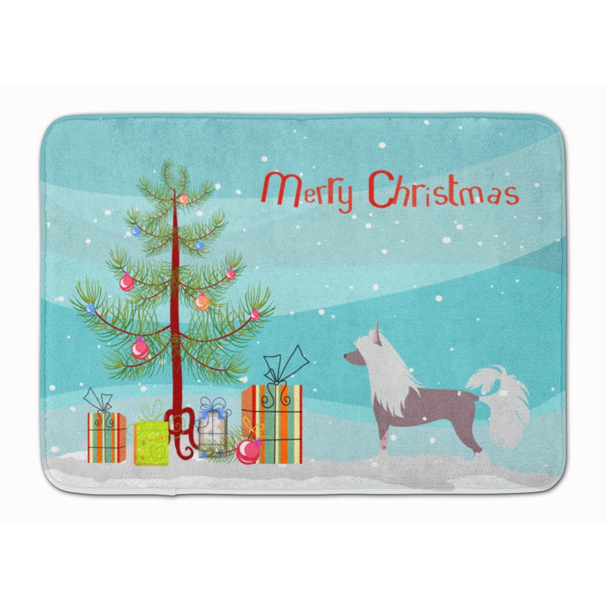 &quotCaroline's Treasures Chinese Crested Merry Christmas Tree, 19"" x 27"", Multicolor"