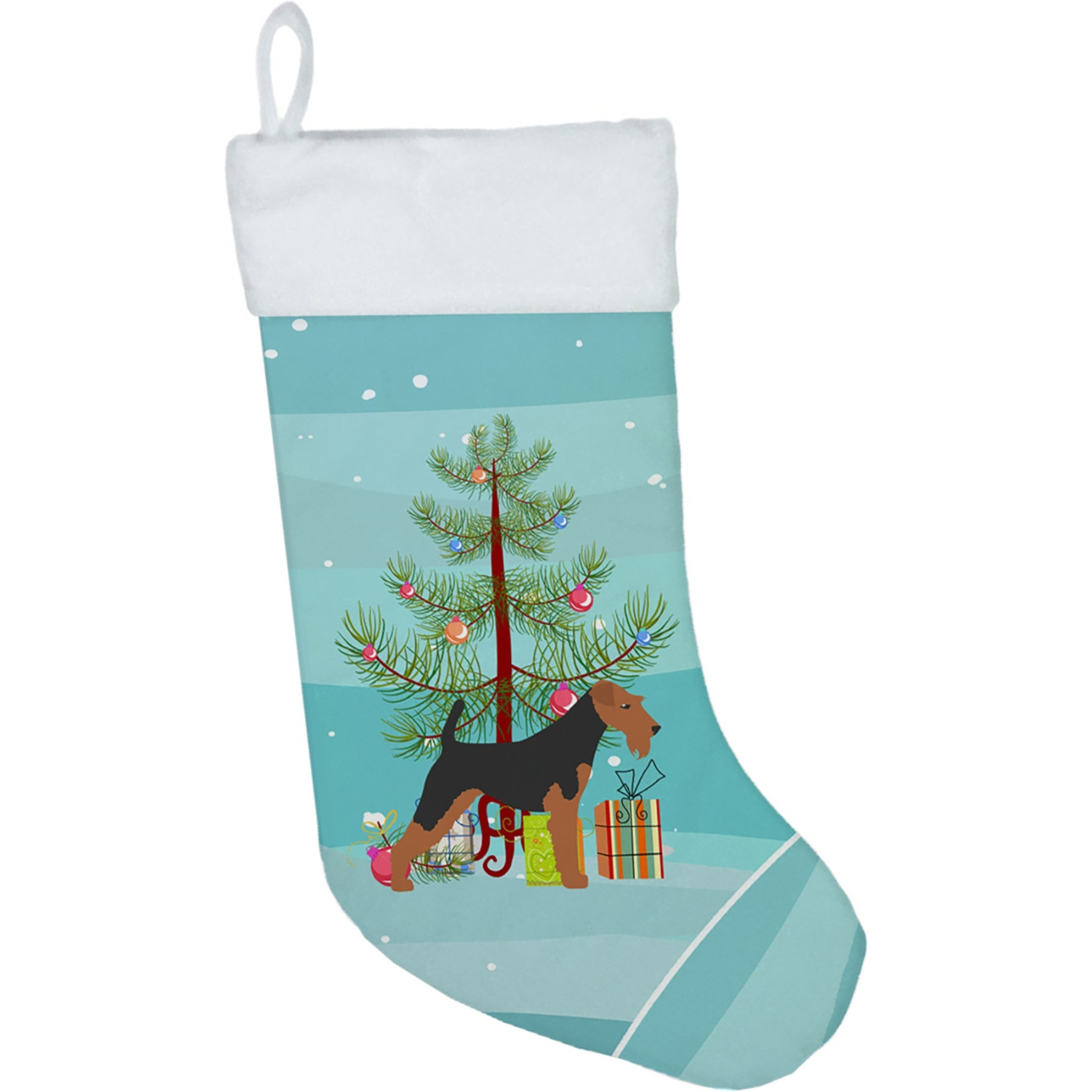 &quotCaroline's Treasures Airedale Terrier Merry Tree christmas-stockings, Multicolor"