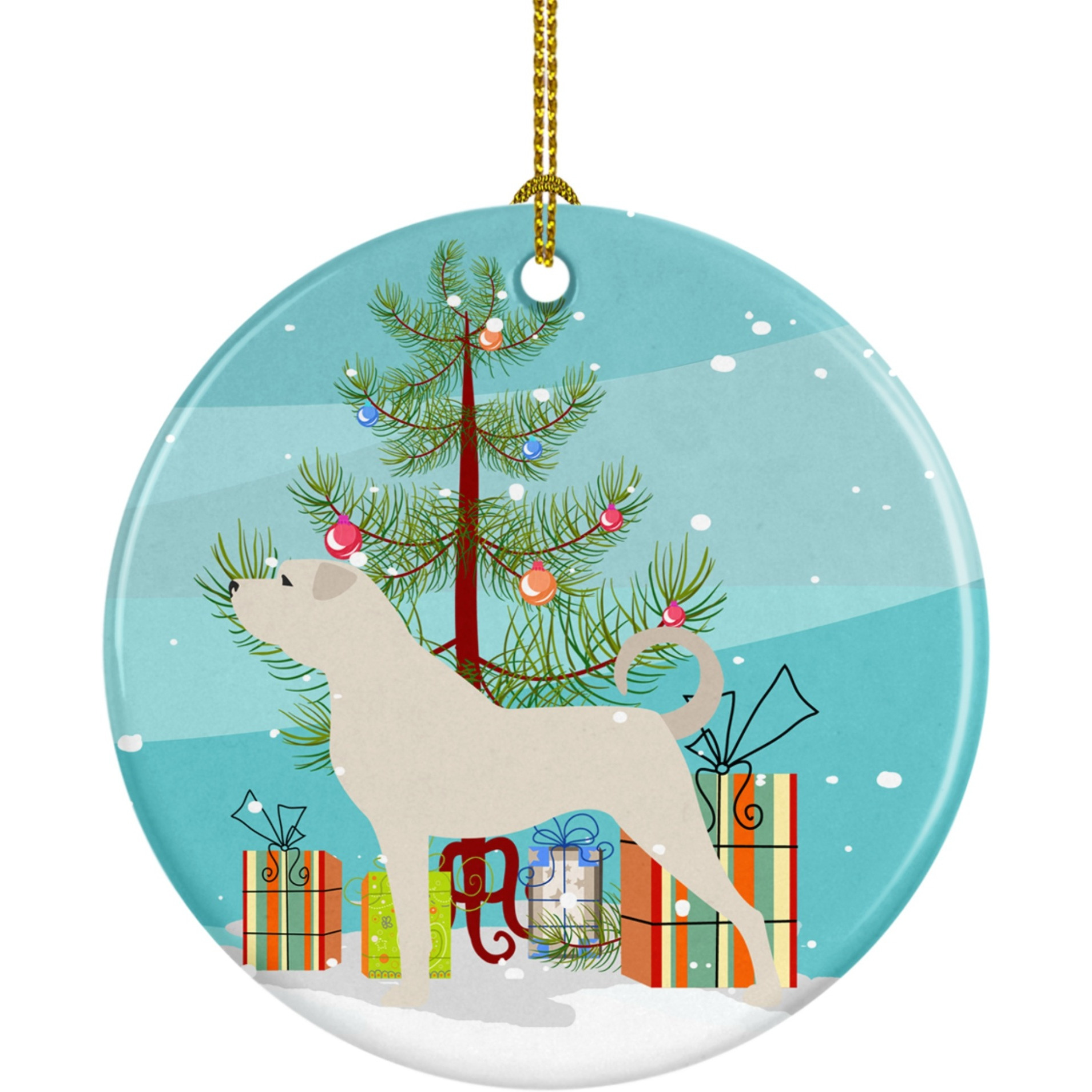 Caroline's Treasures Anatolian Shepherd Merry Christmas Tree Ceramic Ornament