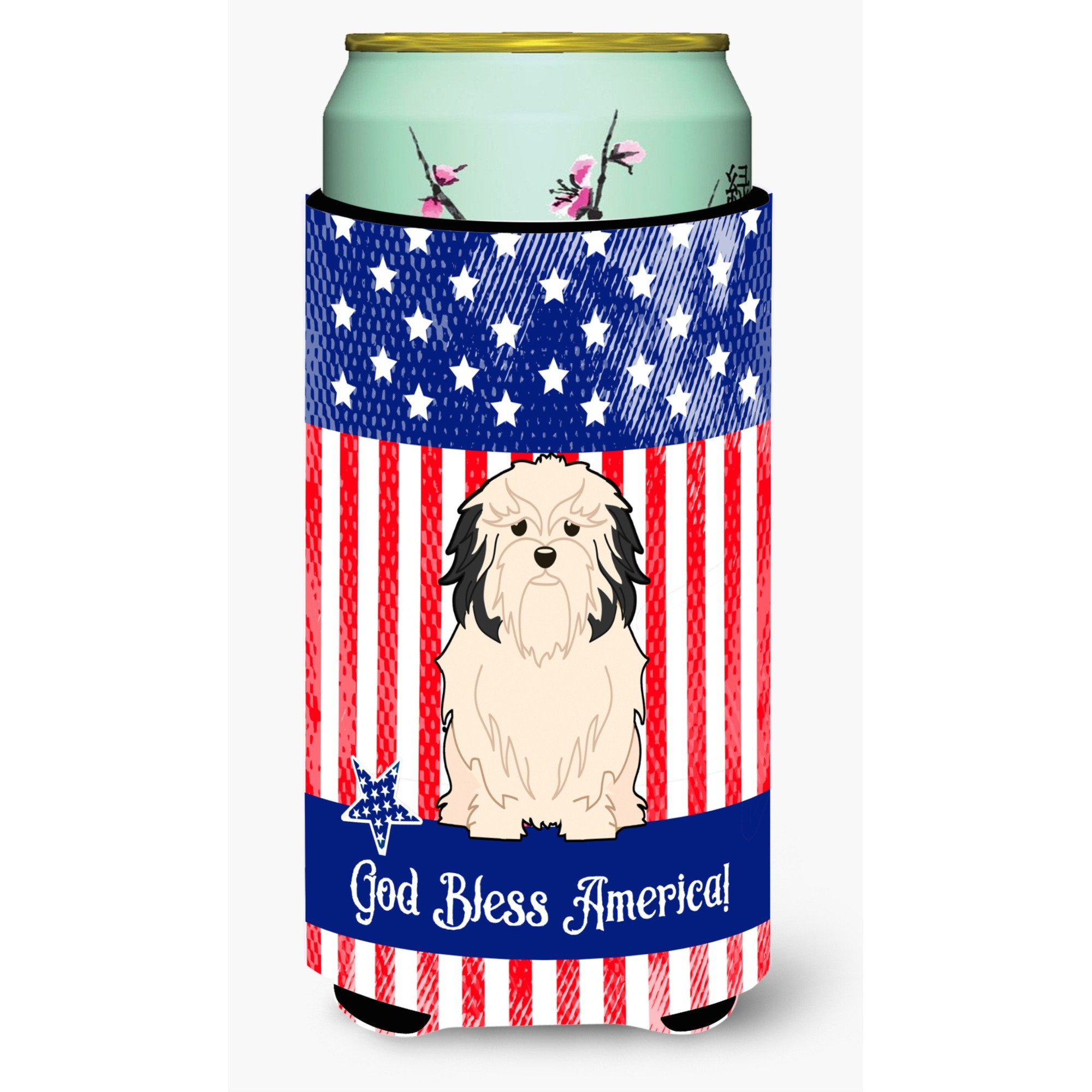 &quotCaroline's Treasures BB3014TBC Patriotic USALowchen Tall Boy Hugger cold-beverage-koozies, Multicolor"
