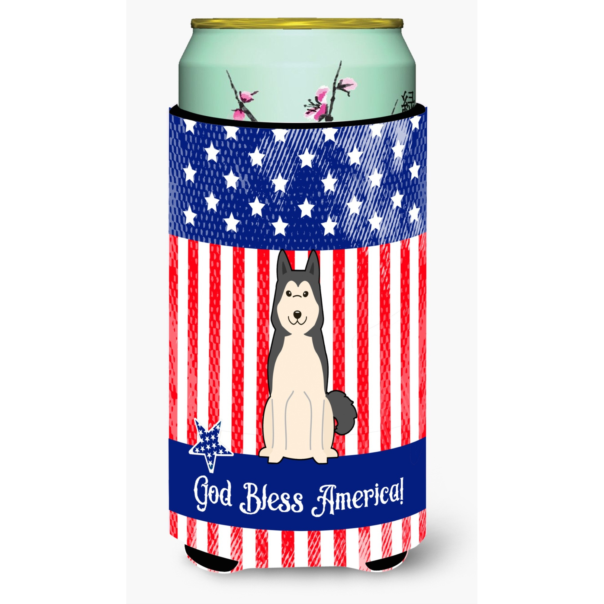 &quotCaroline's Treasures BB3020TBC USA West Siberian Laika Spitz Tall Boy Hugger cold-beverage-koozies, Multicolor"