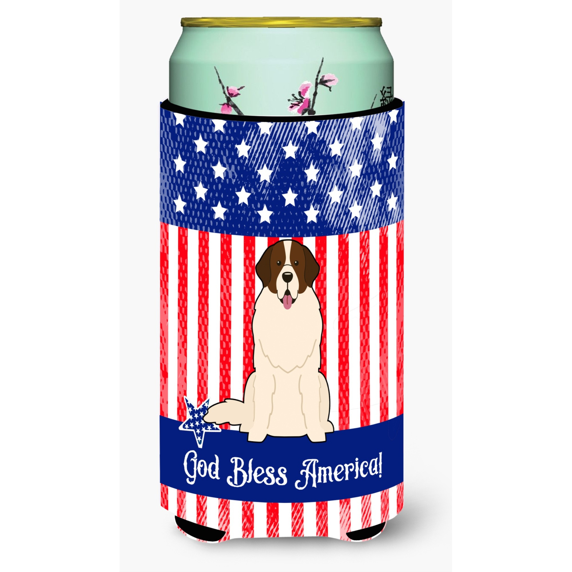 &quotCaroline's Treasures BB3022TBC Patriotic USA Moscow Watchdog Tall Boy Hugger cold-beverage-koozies, Multicolor"