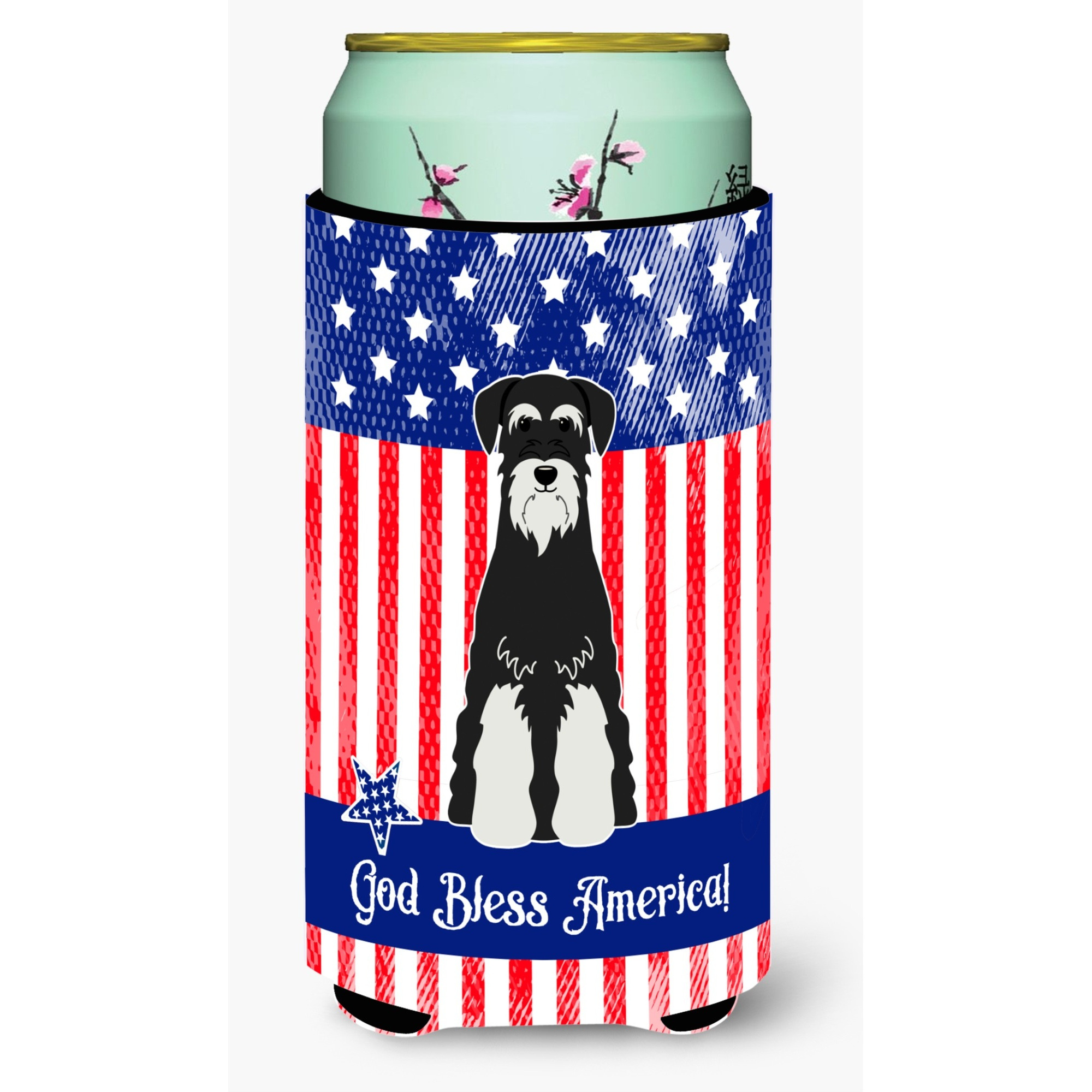 &quotCaroline's Treasures BB3028TBC USA Standard Schnauzer Salt and Pepper Tall Boy Hugger cold-beverage-koozies, Multicolor"