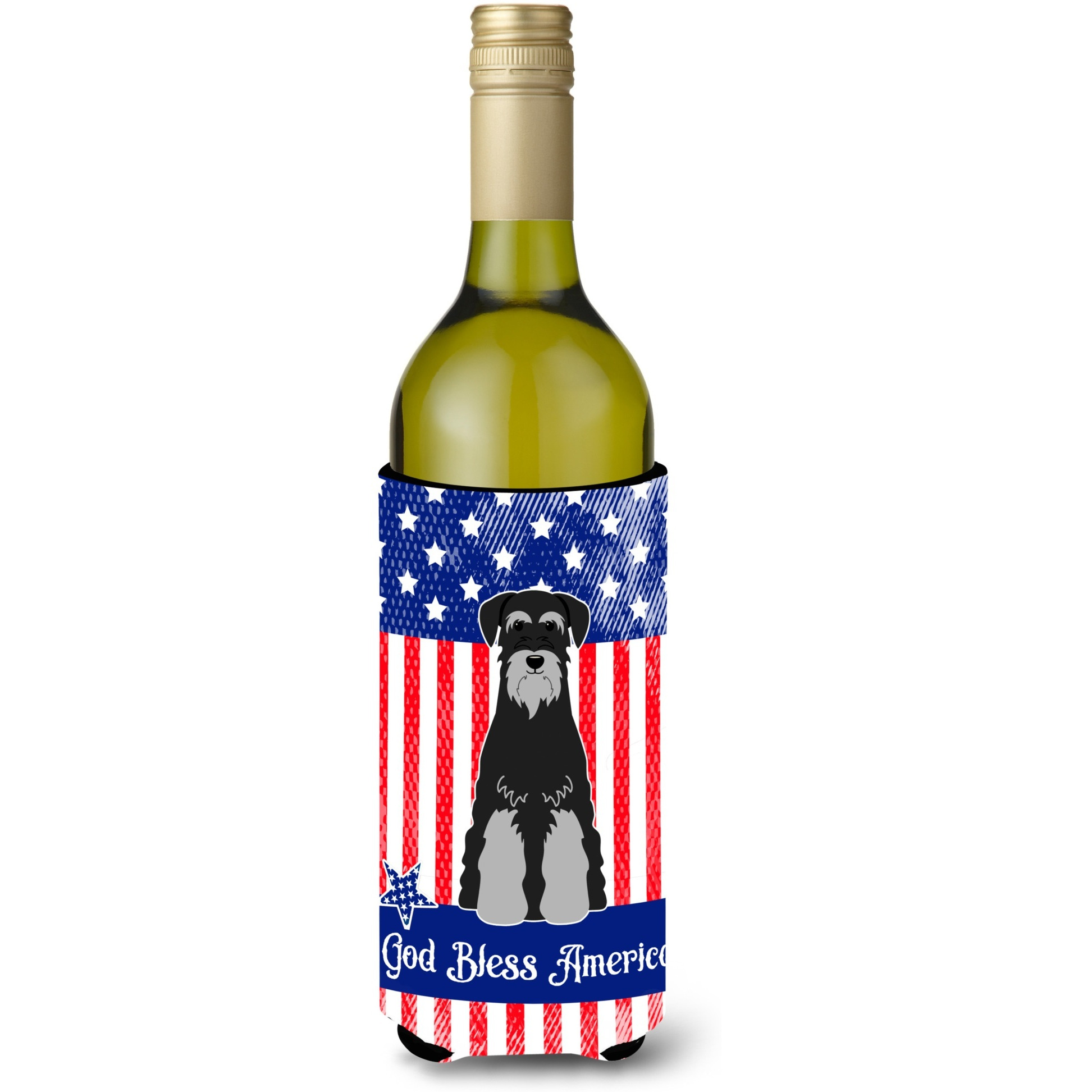 &quotCaroline's Treasures BB3029LITERK Standard Schnauzer Black Grey Wine Bottle Hugger cold-beverage-koozies, 750 ml, Multicolor"