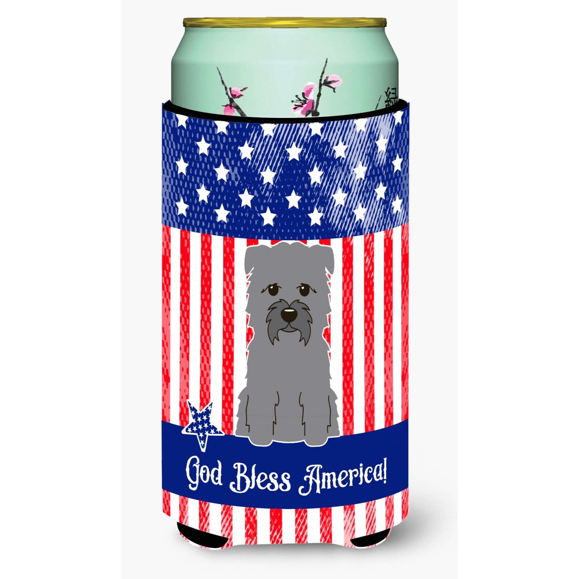 &quotCaroline's Treasures BB3054TBC Patriotic USA Glen of Imal Grey Tall Boy Hugger cold-beverage-koozies, Multicolor"