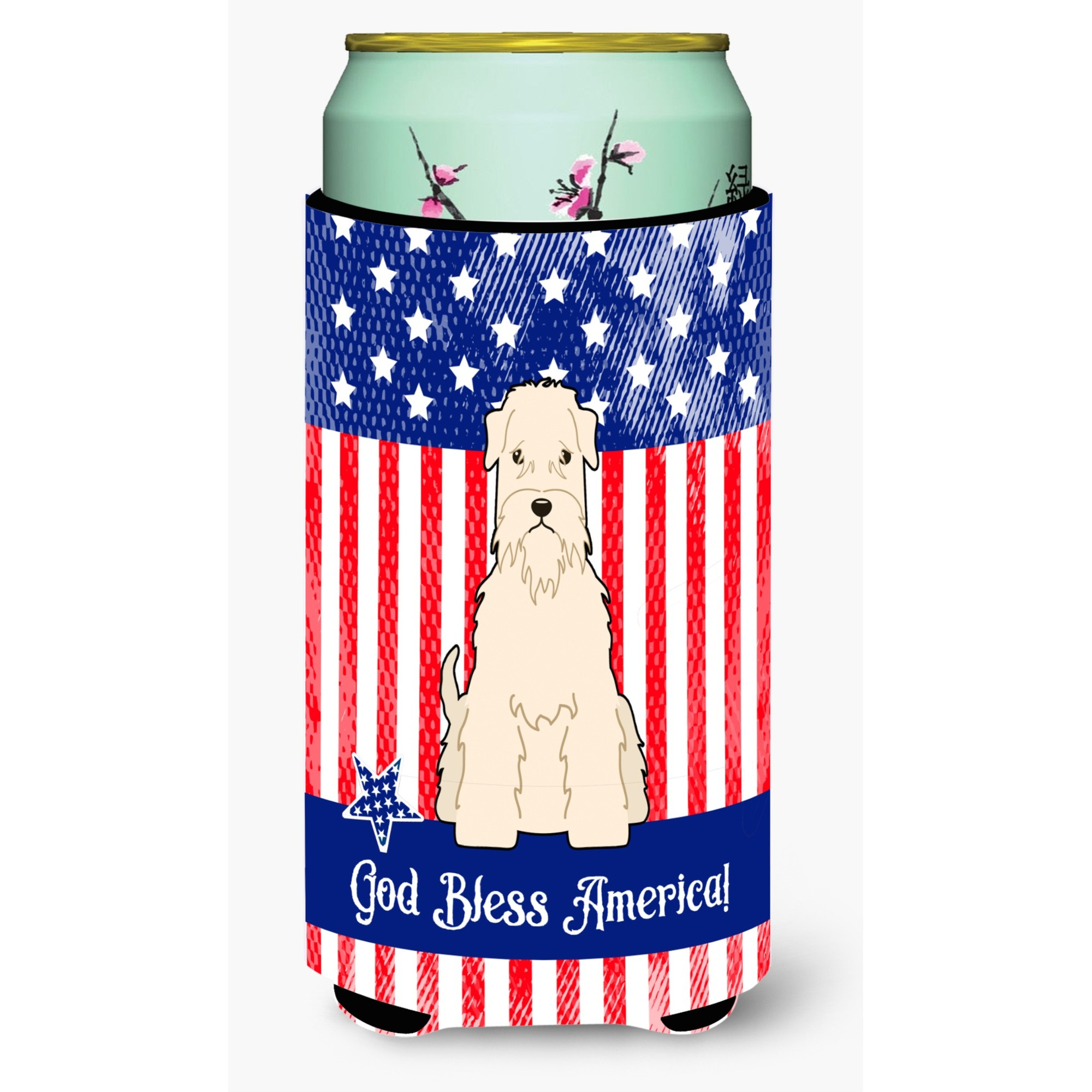&quotCaroline's Treasures BB3056TBC USA Soft Coated Wheaten Terrier Tall Boy Hugger cold-beverage-koozies, Multicolor"
