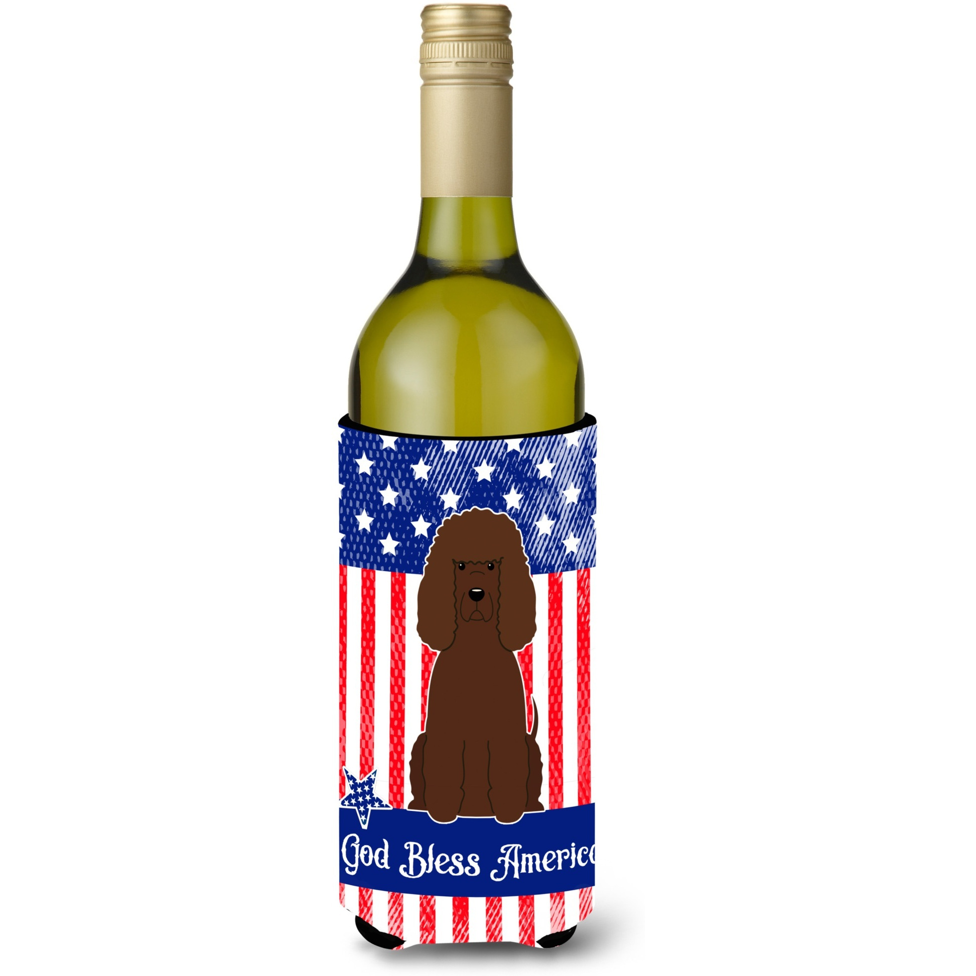 &quotCaroline's Treasures BB3058LITERK USA Irish Water Spaniel Wine Bottle Hugger cold-beverage-koozies, 750 ml, Multicolor"