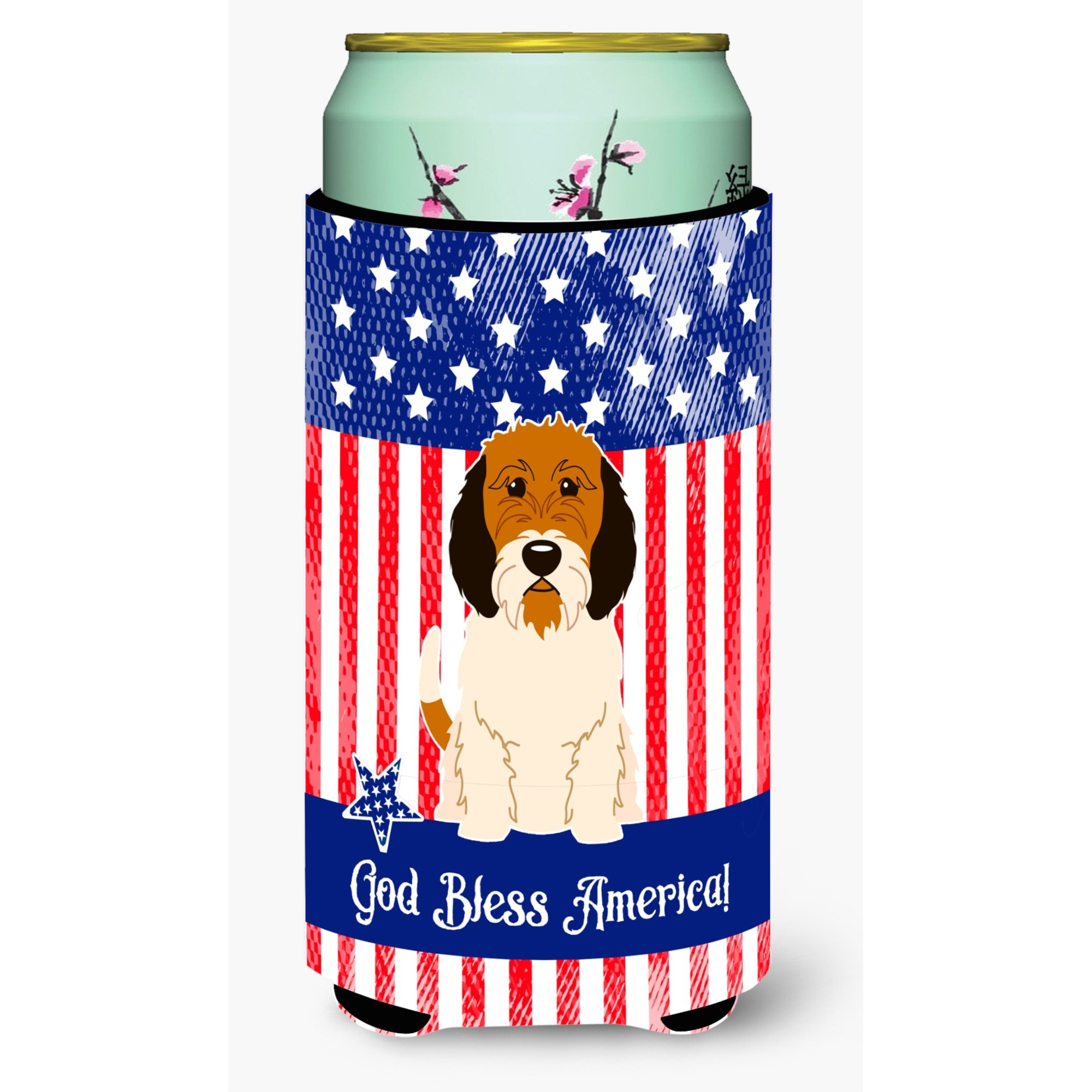 &quotCaroline's Treasures BB3074TBC USA Petit Basset Griffon Veenden Tall Boy Hugger cold-beverage-koozies, Multicolor"