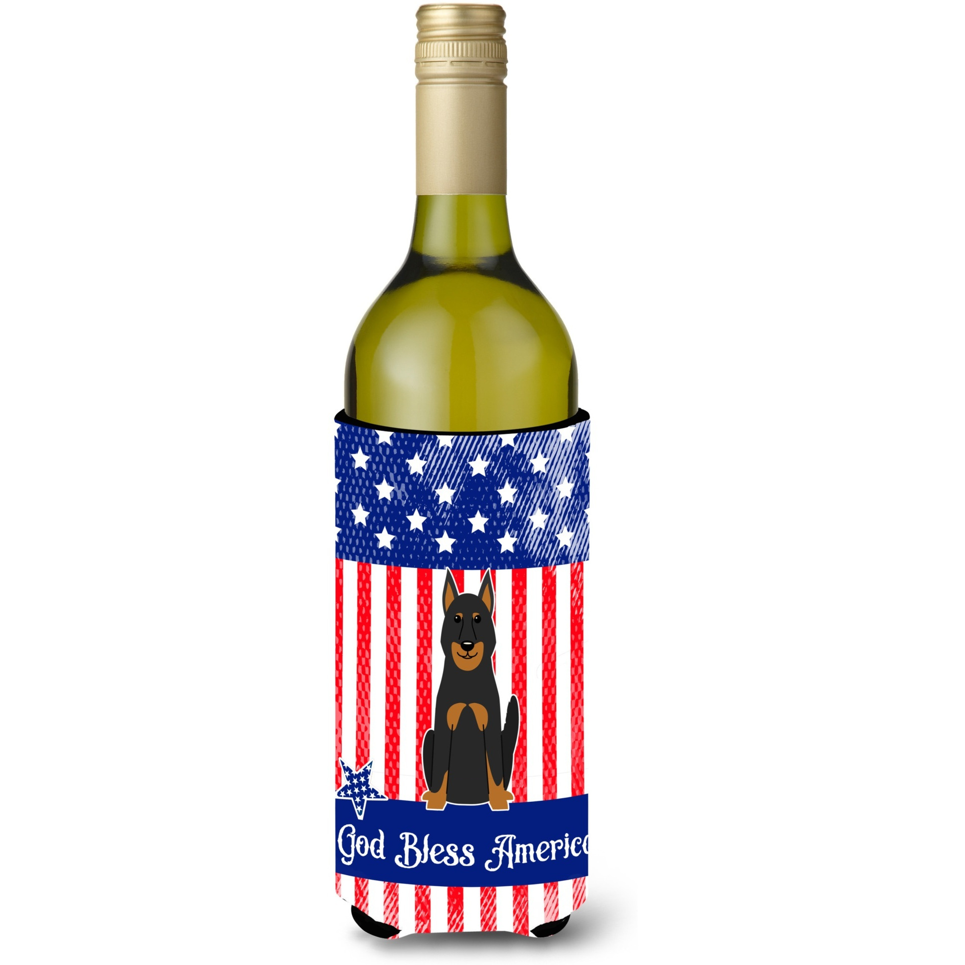 &quotCaroline's Treasures BB3075LITERK USA Beauce Shepherd Dog Wine Bottle Hugger cold-beverage-koozies, 750 ml, Multicolor"
