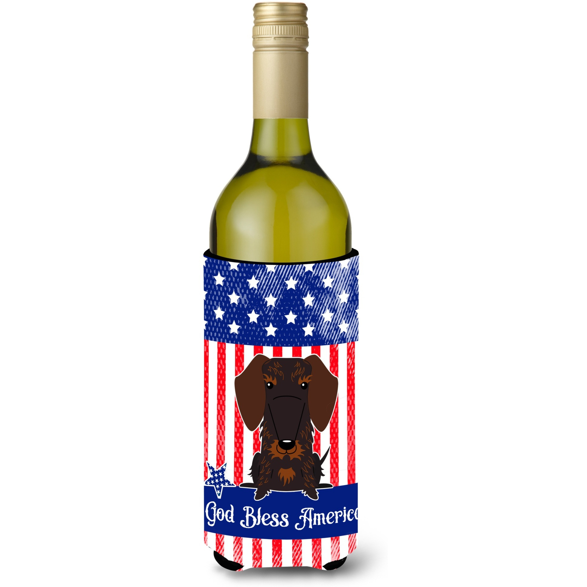 &quotCaroline's Treasures BB3124LITERK Wire Haired Dachshund Chocolate Wine Bottle Hugger cold-beverage-koozies, 750 ml, Multicolor"