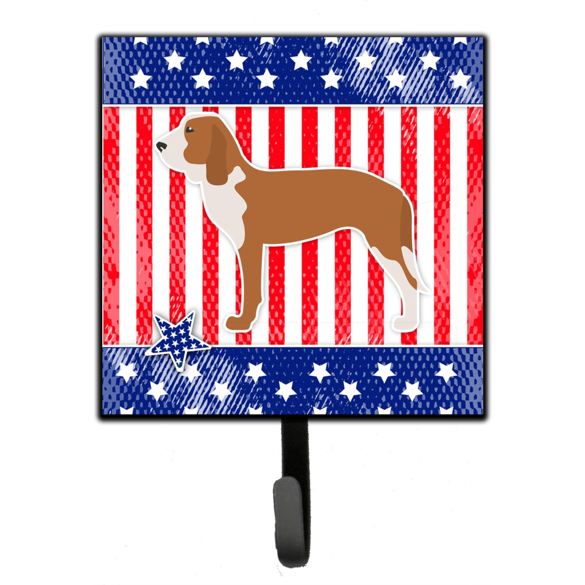 &quotCaroline's Treasures USA Patriotic Spanish Hound Leash or Key Holder BB3291SH4, Small, Multicolor"