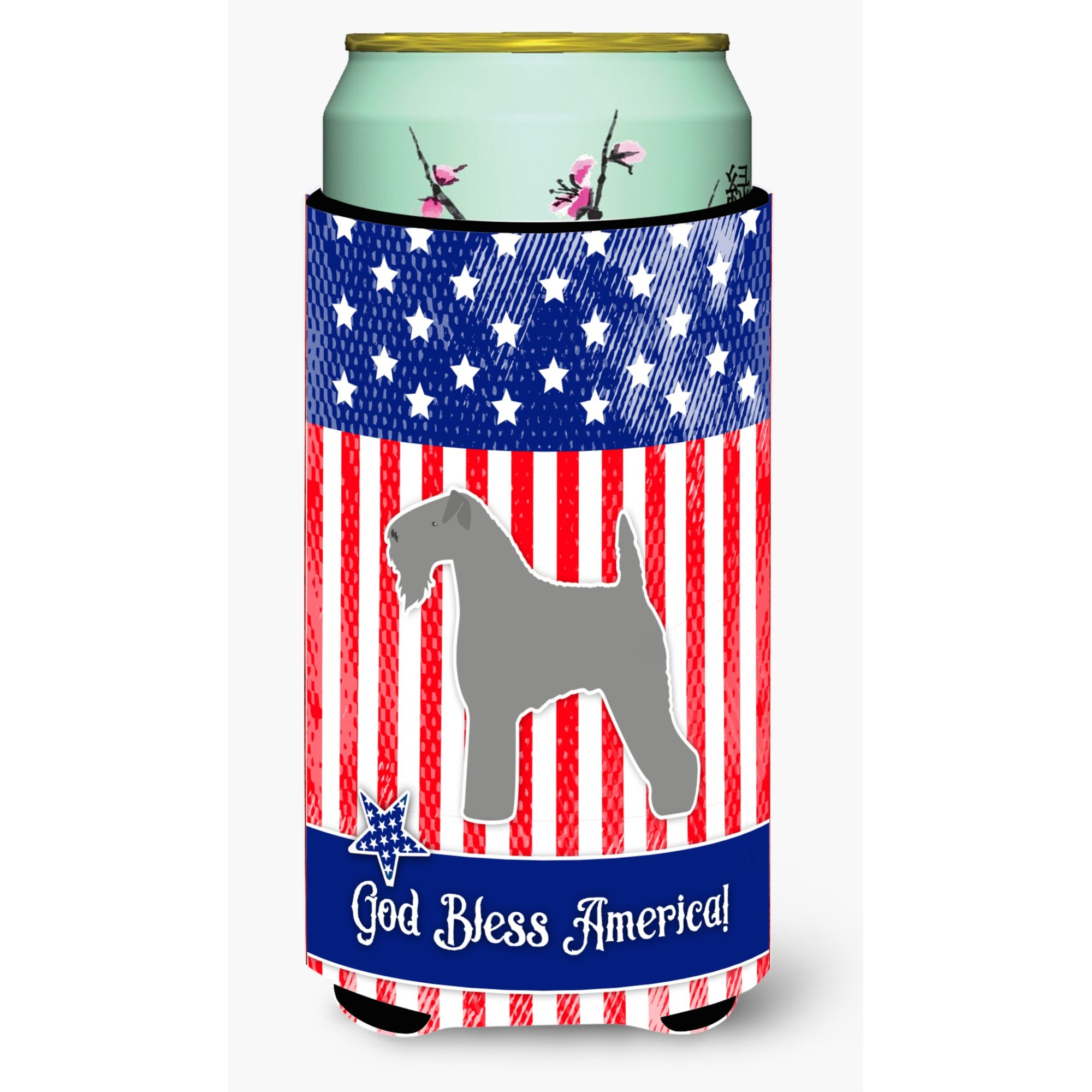 &quotCaroline's Treasures USA Patriotic Kerry Blue Terrier Tall Boy Beverage Insulator Hugger, Multicolor"