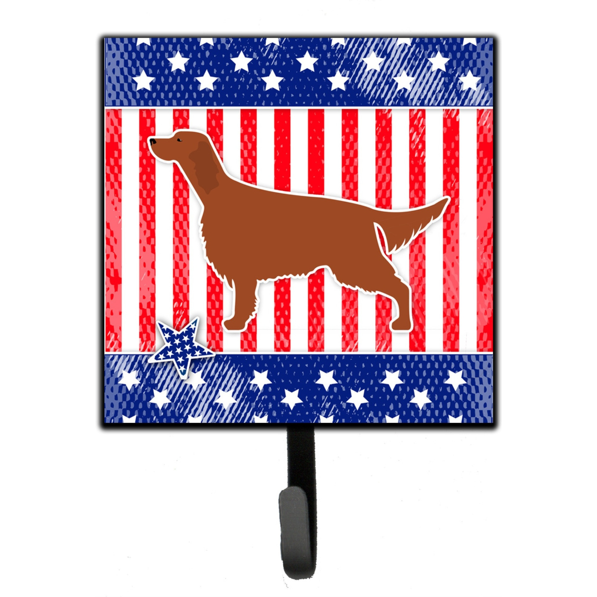 &quotCaroline's Treasures IUSA Patriotic rish Setter Leash or Key Holder BB3293SH4, Small, Multicolor"