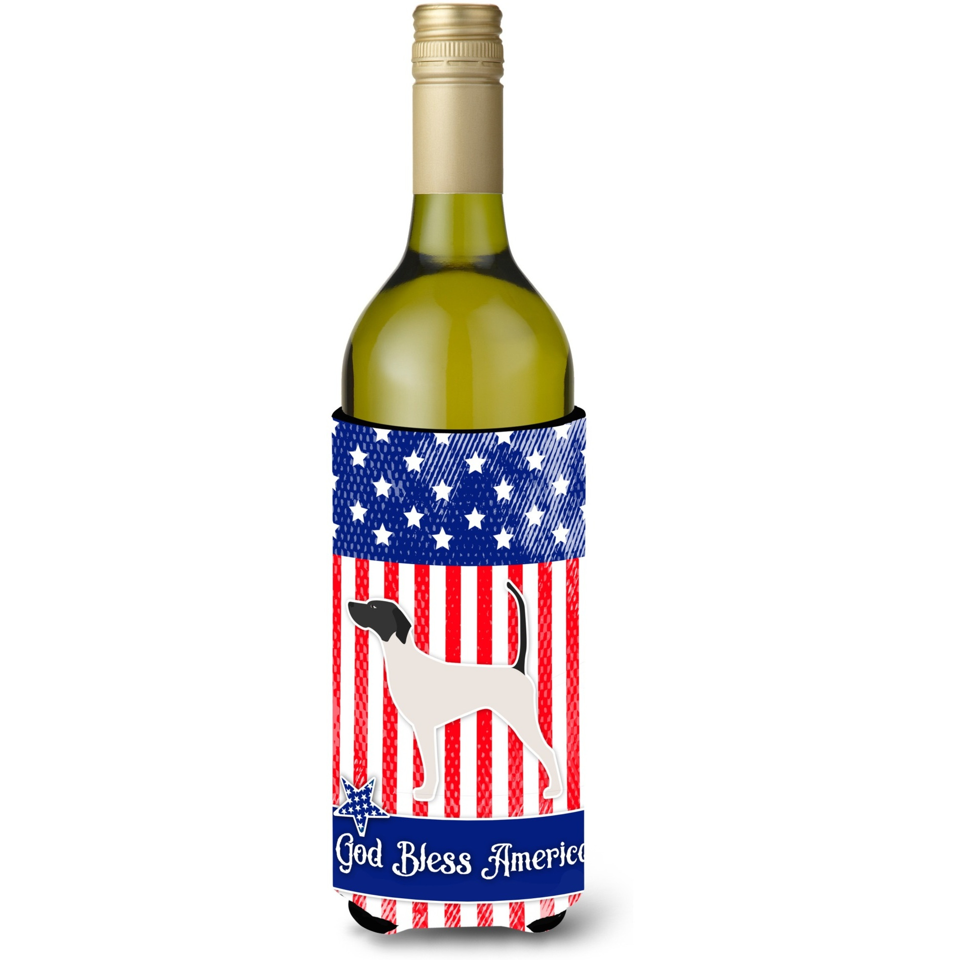 &quotCaroline's Treasures USA Patriotic English Pointer Wine Bottle Beverage Insulator Hugger, 750 ml, Multicolor"