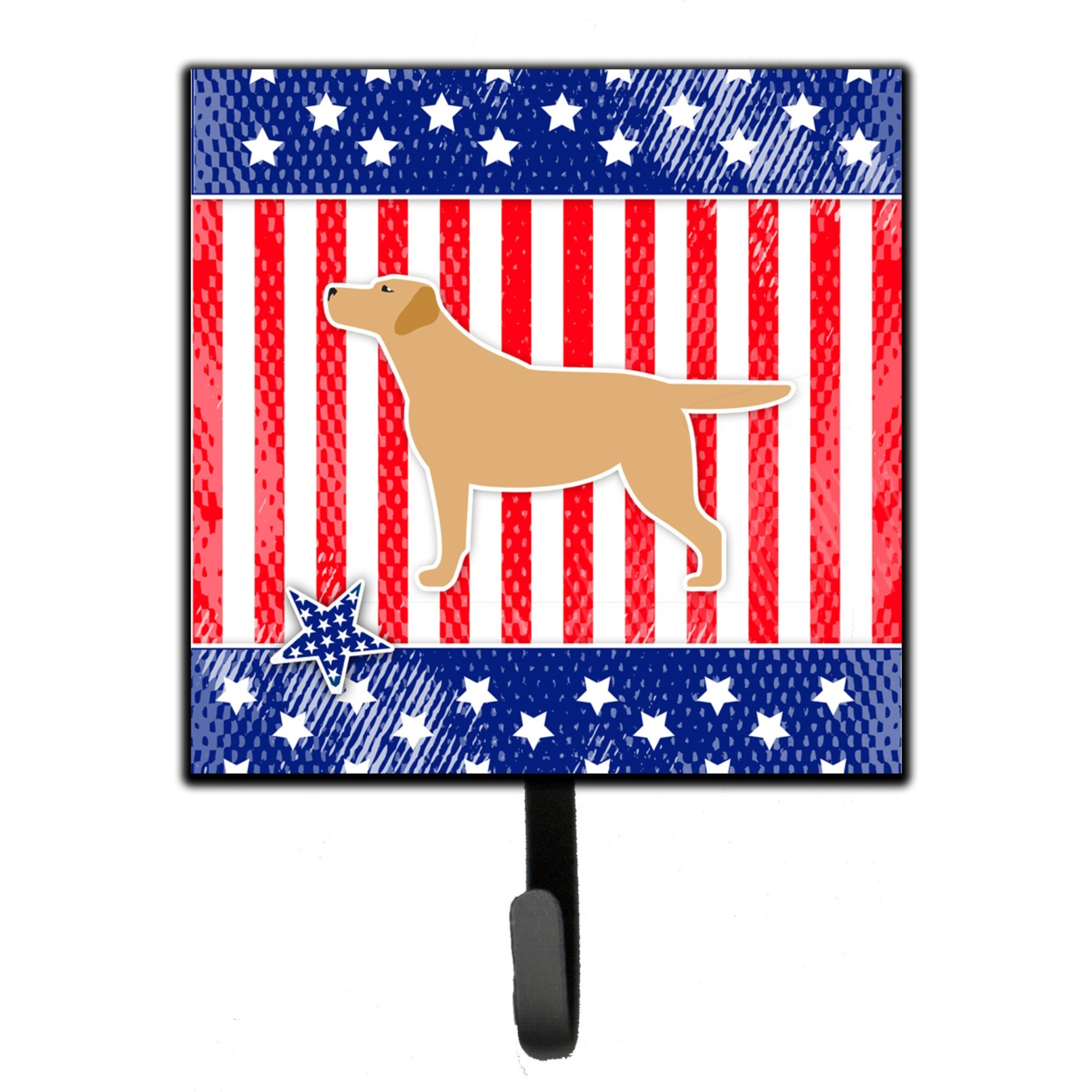 &quotCaroline's Treasures USA Patriotic Yellow Labrador Retriever Leash or Key Holder BB3297SH4, Small, Multicolor"