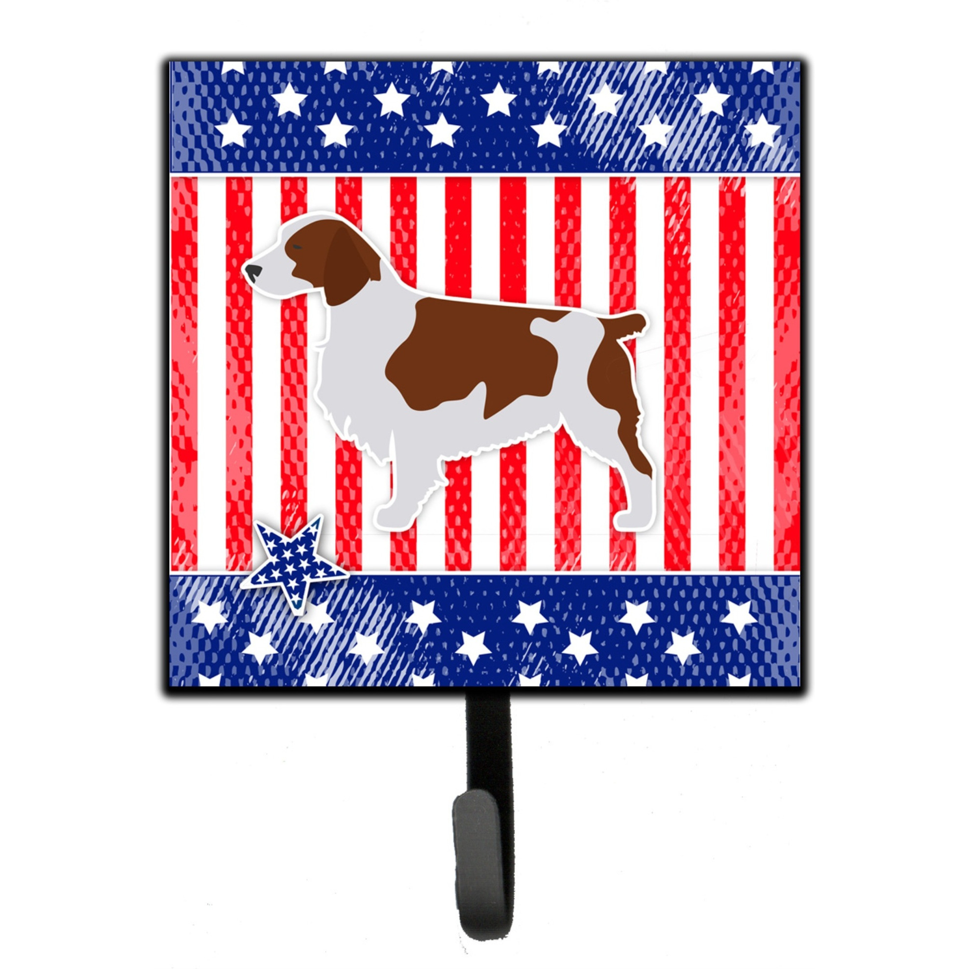 &quotCaroline's Treasures USA Patriotic Welsh Springer Spaniel Leash or Key Holder BB3300SH4, Small, Multicolor"