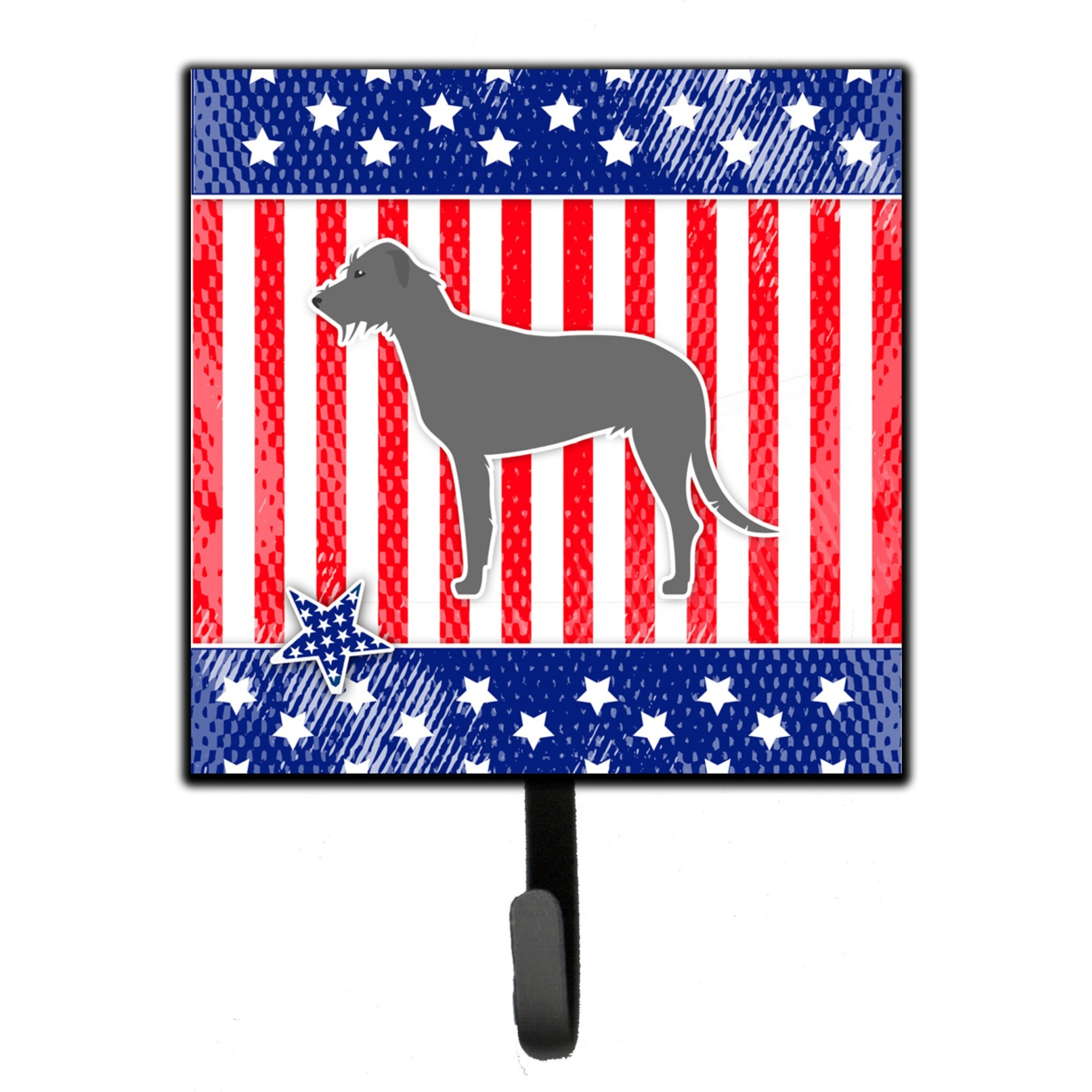 &quotCaroline's Treasures USA Patriotic Irish Wolfhound Leash or Key Holder BB3303SH4, Small, Multicolor"