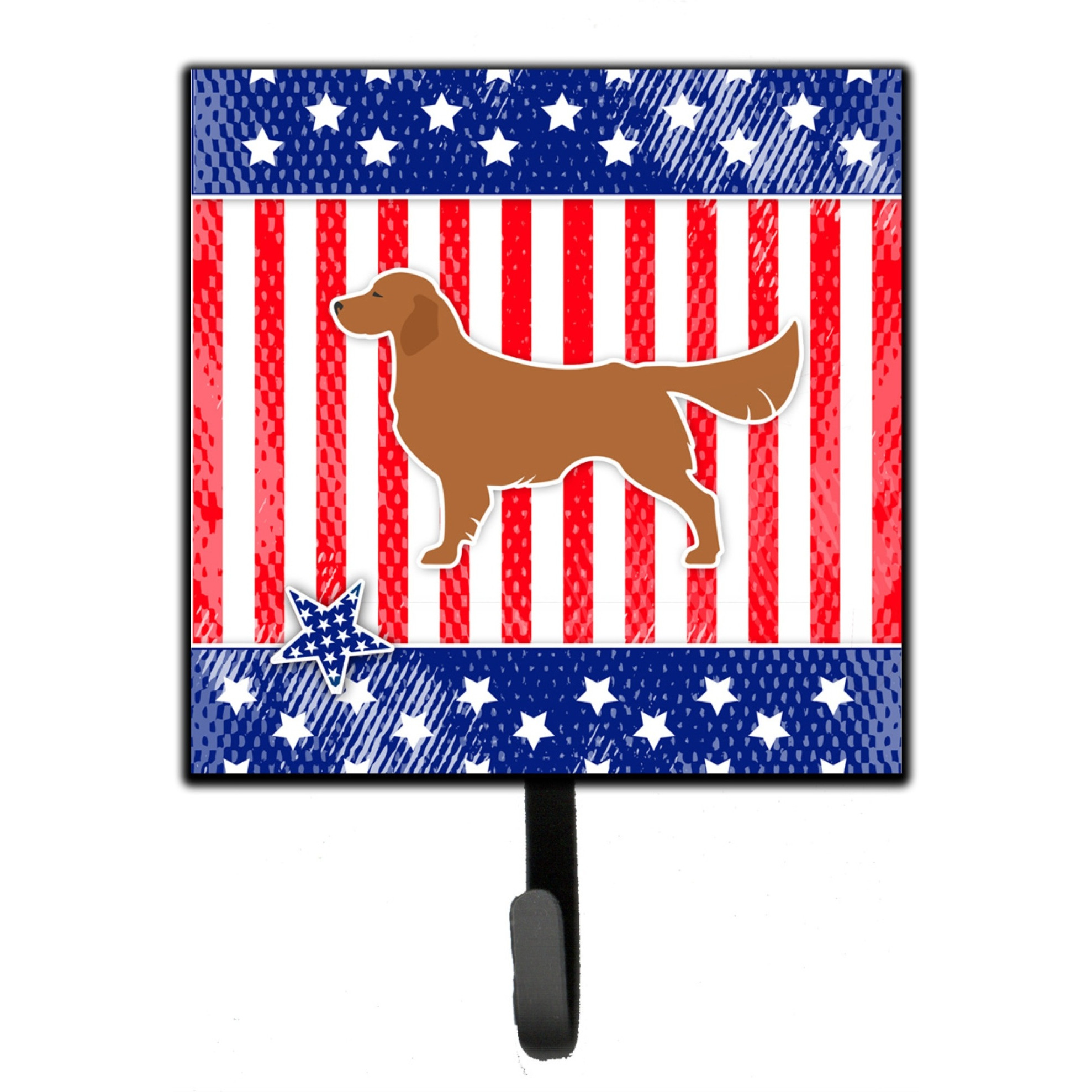 &quotCaroline's Treasures USA Patriotic Golden Retriever Leash or Key Holder BB3304SH4, Small, Multicolor"