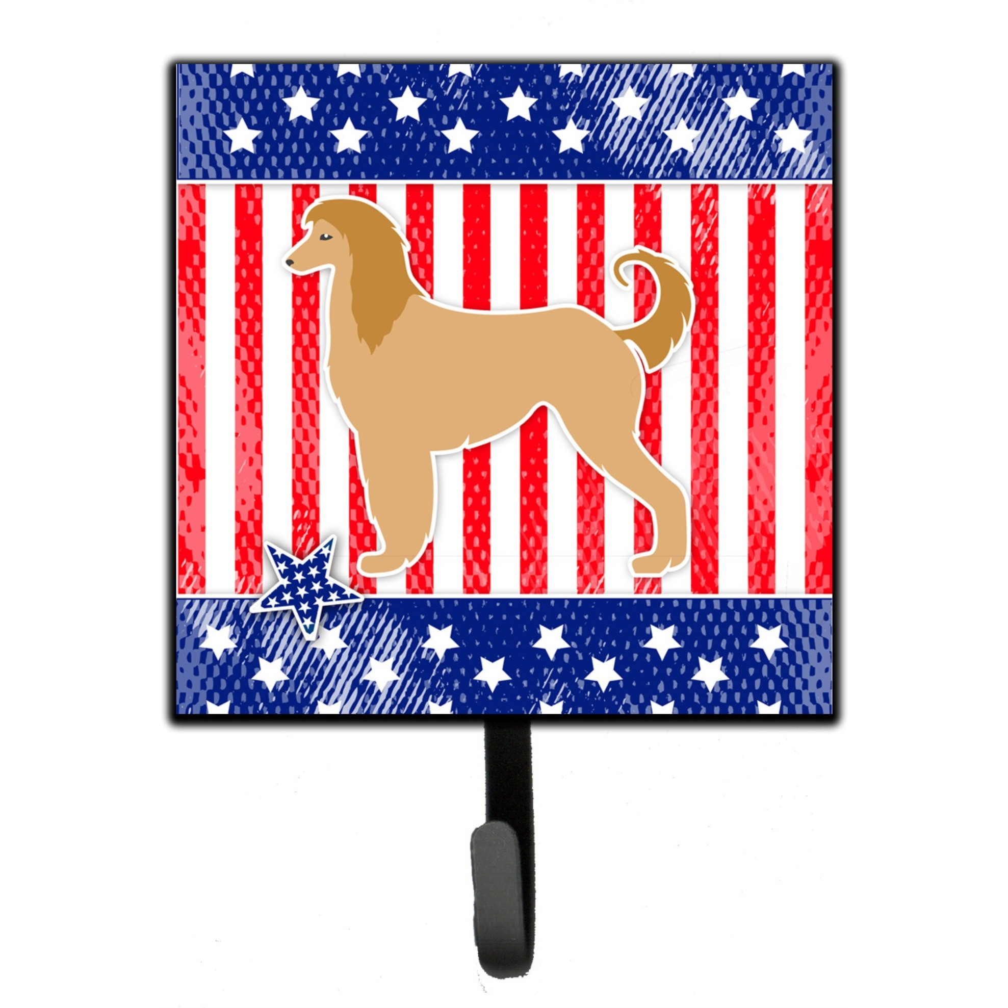 &quotCaroline's Treasures USA Patriotic Afghan Hound Leash or Key Holder BB3306SH4, Small, Multicolor"