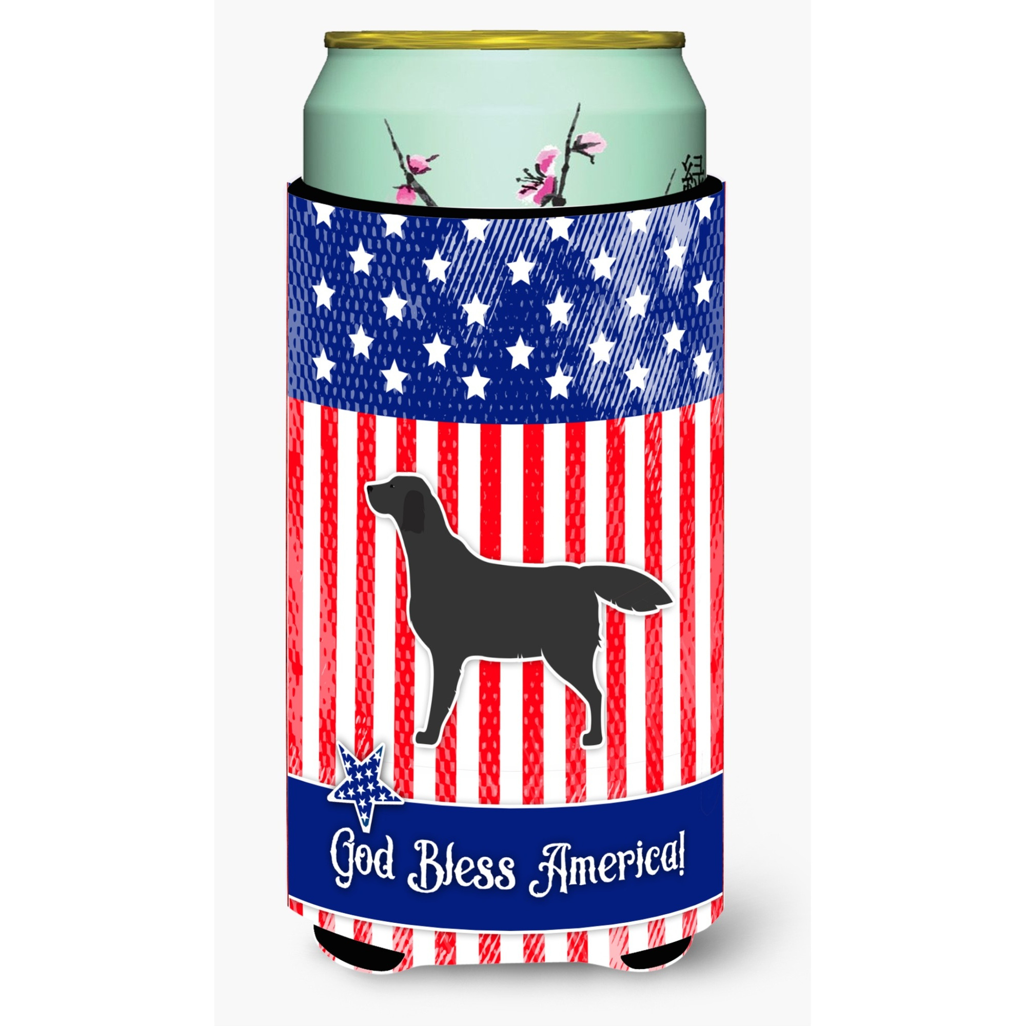 &quotCaroline's Treasures USA Patriotic black Labrador Retriever Beverage Insulator Hugger, Tall Boy, Multicolor"