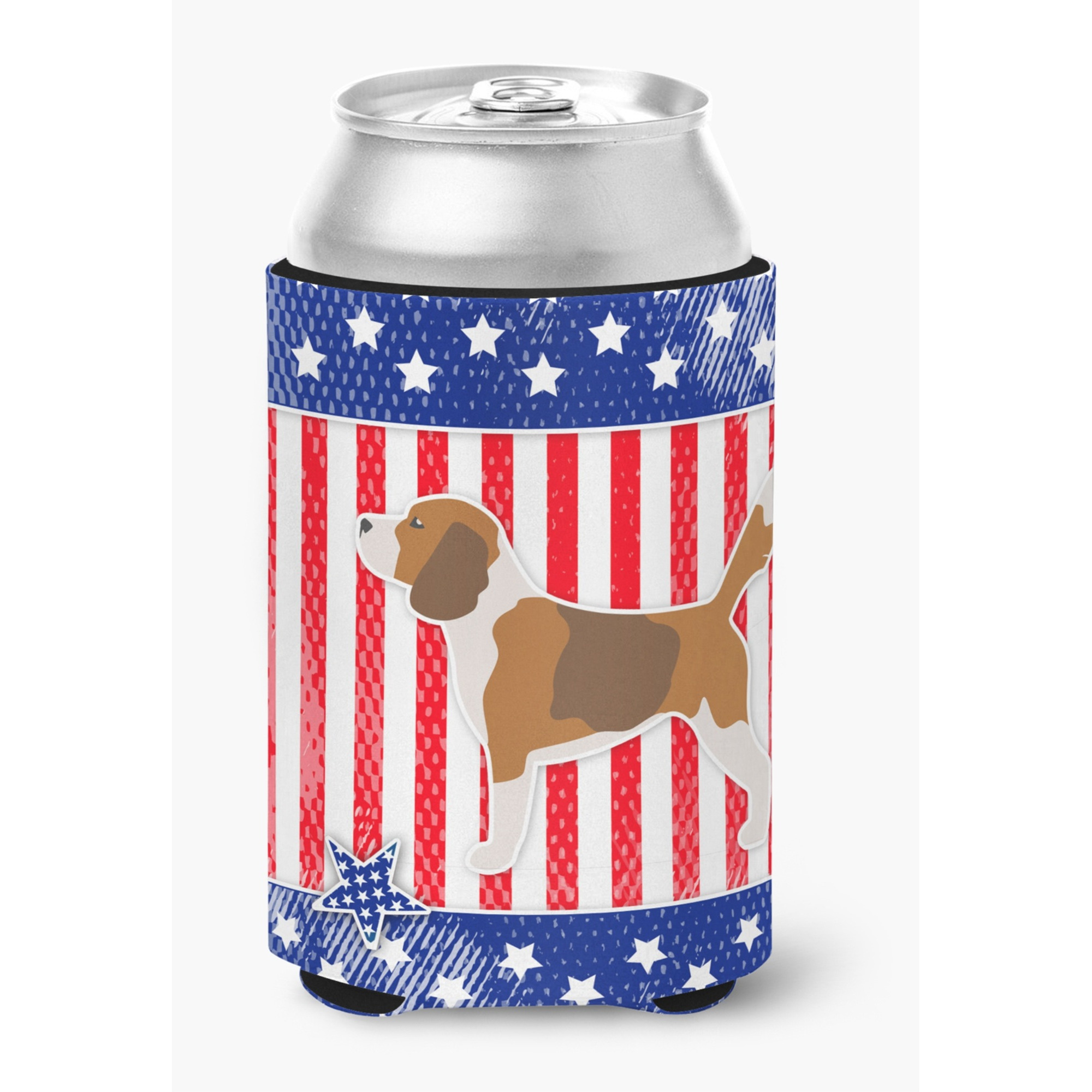 &quotCaroline's Treasures USA Patriotic Beagle Can or Bottle Hugger BB3310CC, Can Hugger, Multicolor"