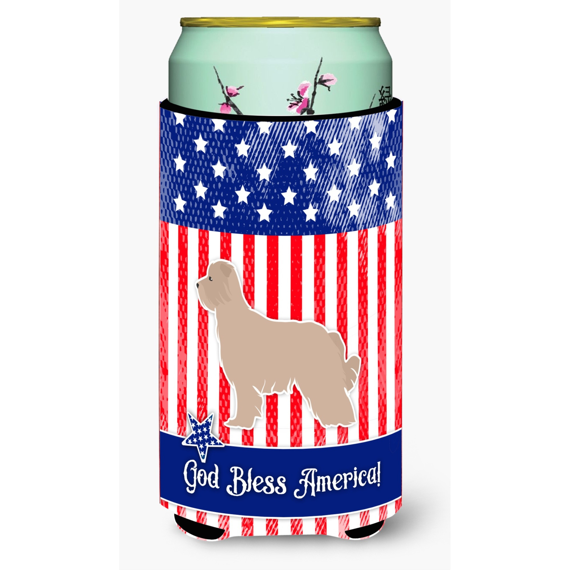 &quotCaroline's Treasures USA Patriotic Pyrenean Shepherd Beverage Insulator Hugger, Tall Boy, Multicolor"