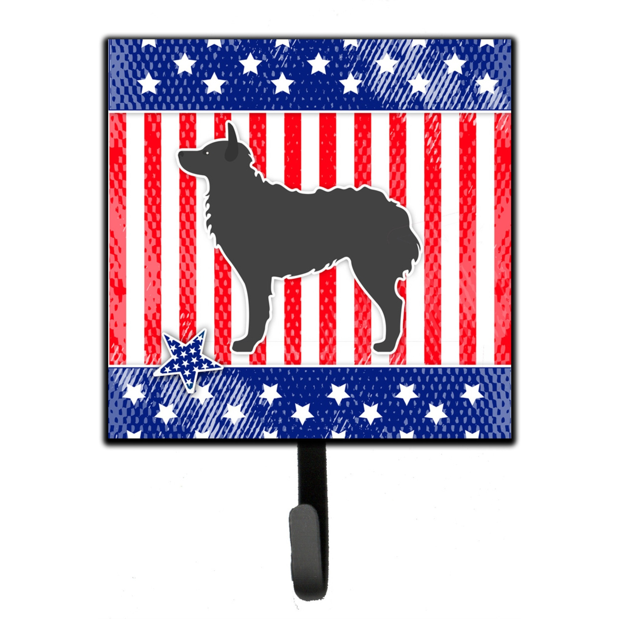 &quotCaroline's Treasures USA Patriotic Croatian Sheepdog Leash or Key Holder BB3321SH4, Small, Multicolor"