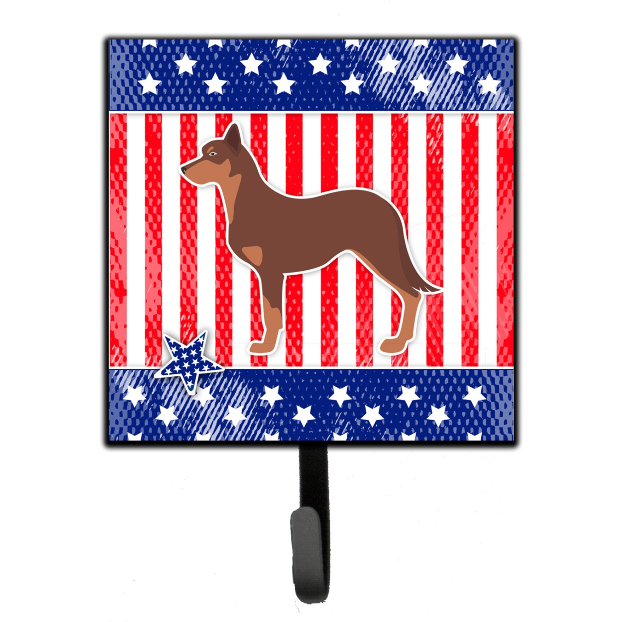 &quotCaroline's Treasures USA Patriotic Australian Kelpie Dog Leash or Key Holder BB3329SH4, Small, Multicolor"