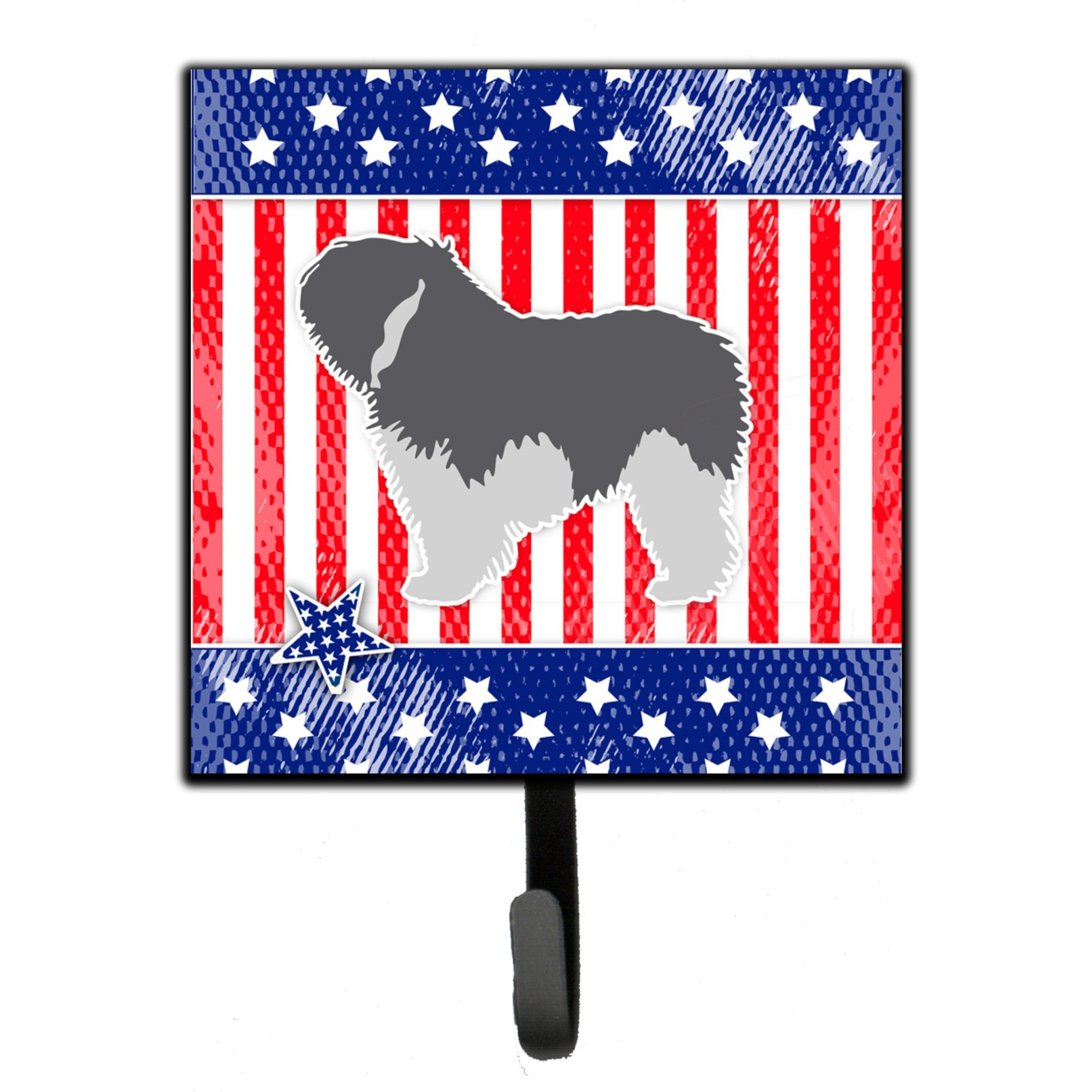 &quotCaroline's Treasures USA Patriotic Polish Lowland Sheepdog Dog Leash or Key Holder BB3332SH4, Small, Multicolor"