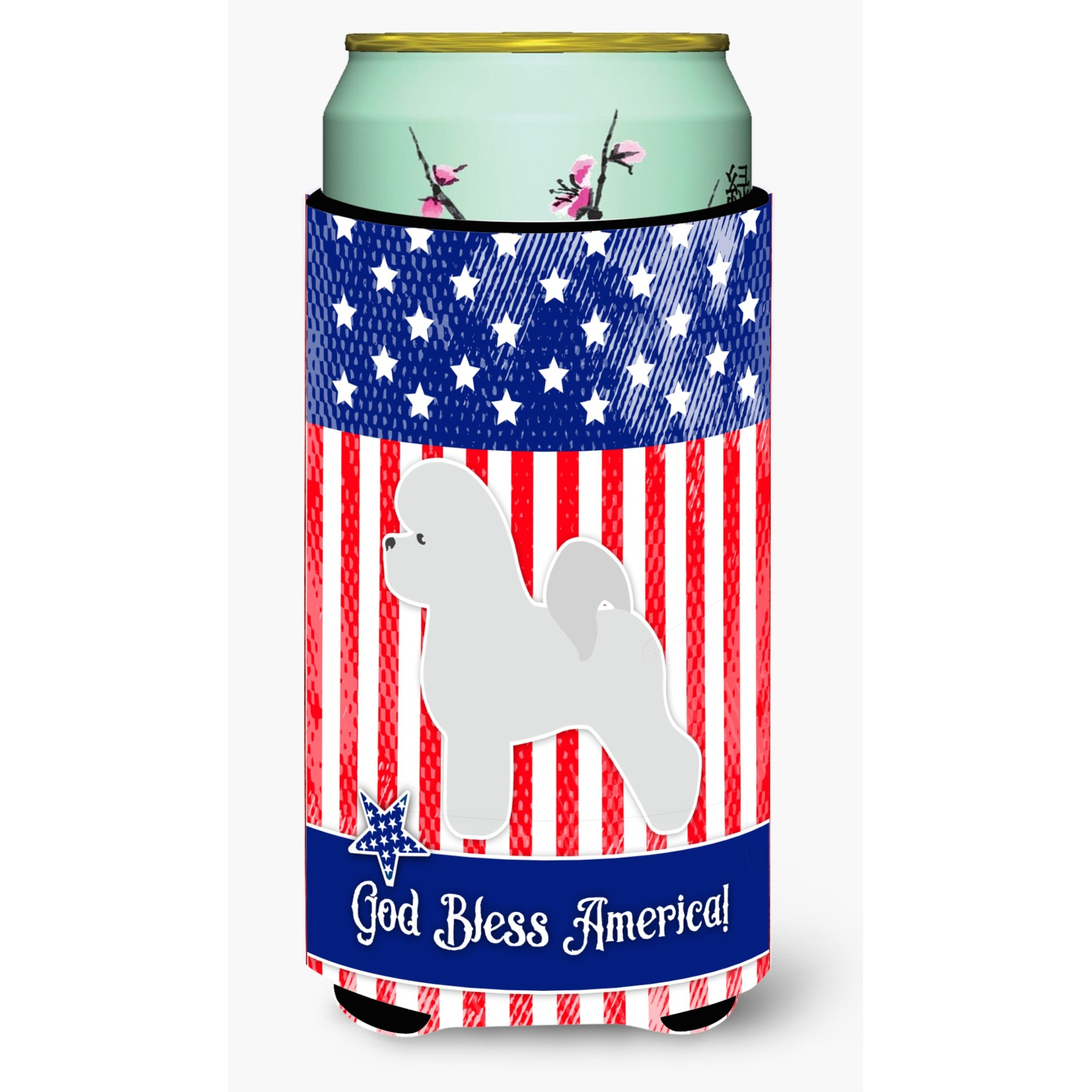 &quotCaroline's Treasures USA Patriotic Bichon Fries Beverage Insulator Hugger, Tall Boy, Multicolor"