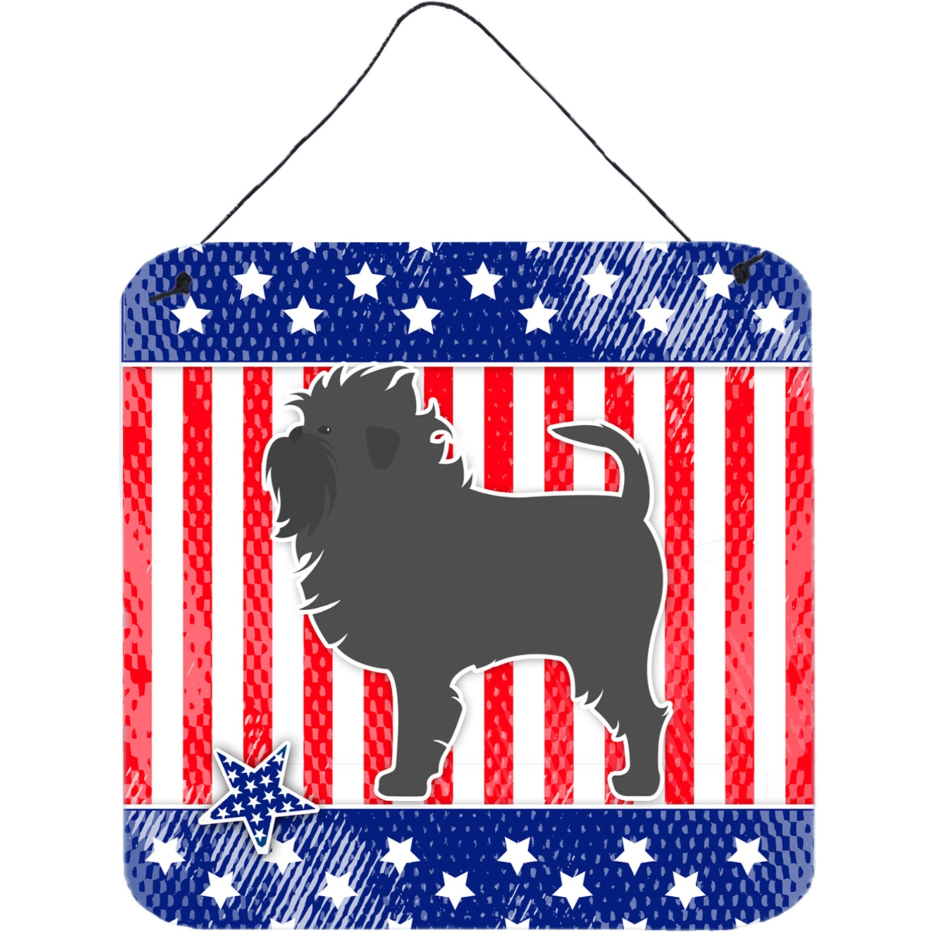 &quotCaroline's Treasures USA Patriotic Affenpinscher Wall or Door Hanging Prints BB3348DS66, 6"" x 6"", Multicolor"