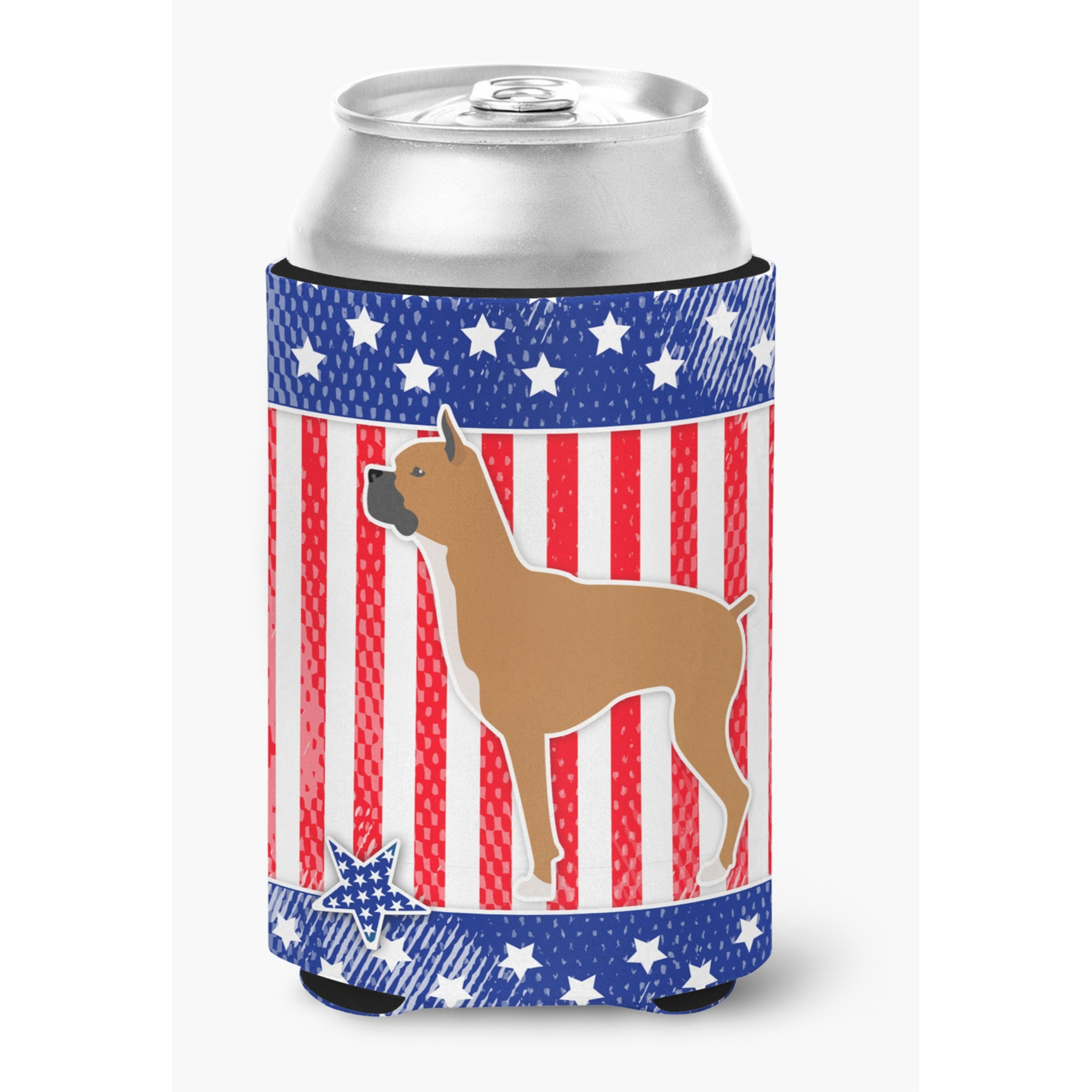 &quotCaroline's Treasures USA Patriotic Boxer Can or Bottle Hugger BB3353CC, Can Hugger, Multicolor"