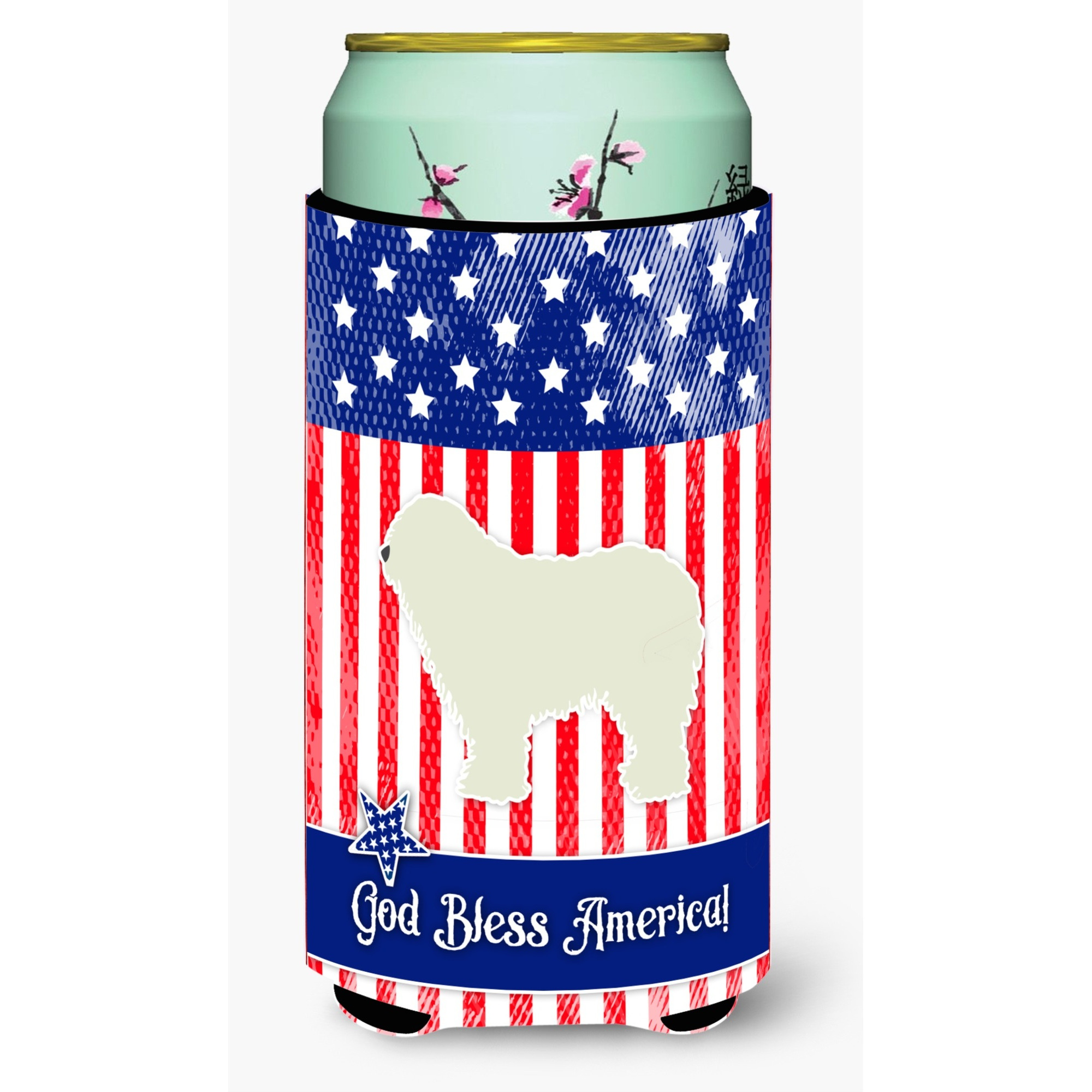 &quotCaroline's Treasures USA Patriotic Komondor Beverage Insulator Hugger, Tall Boy, Multicolor"