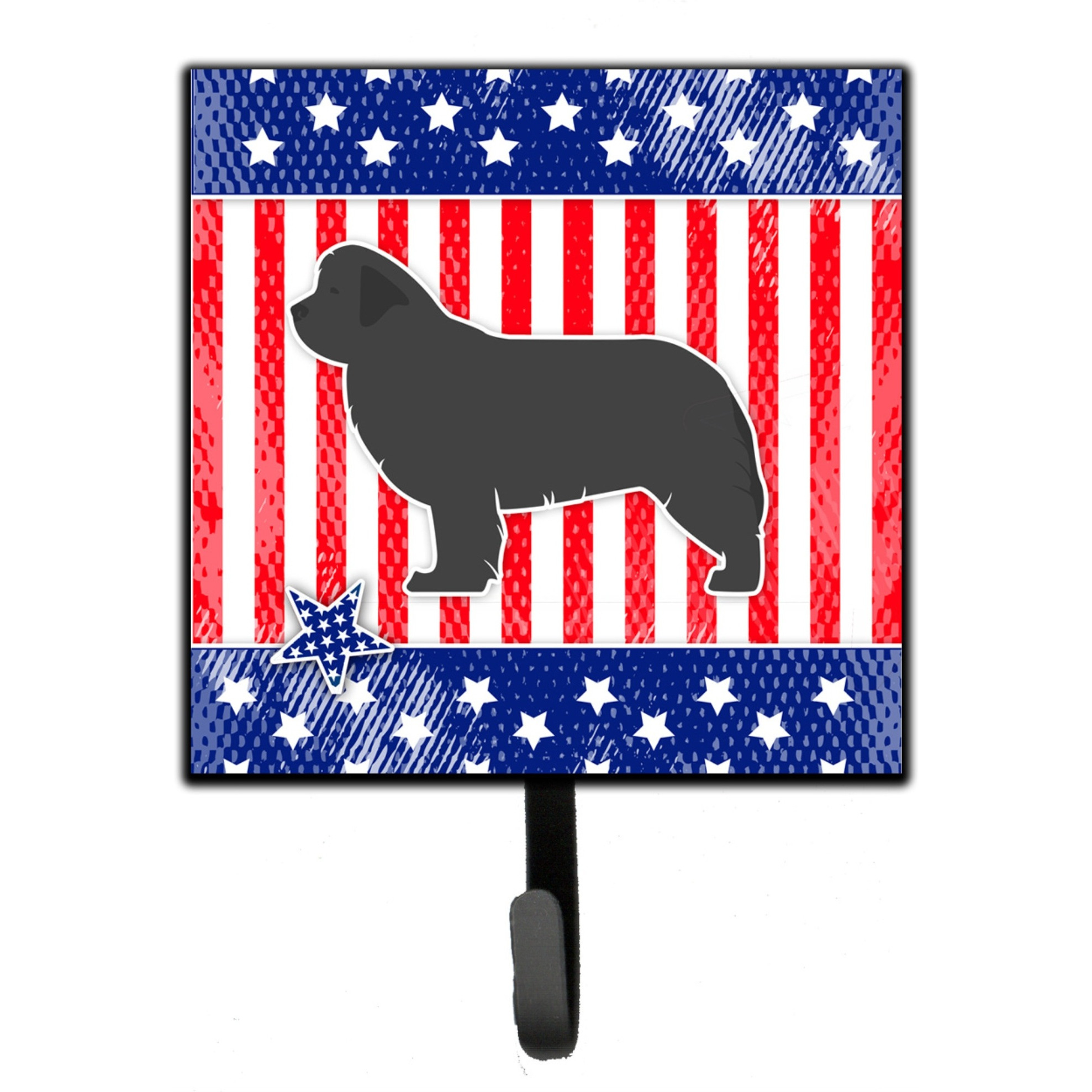 &quotCaroline's Treasures USA Patriotic Newfoundland Leash or Key Holder BB3364SH4, Small, Multicolor"