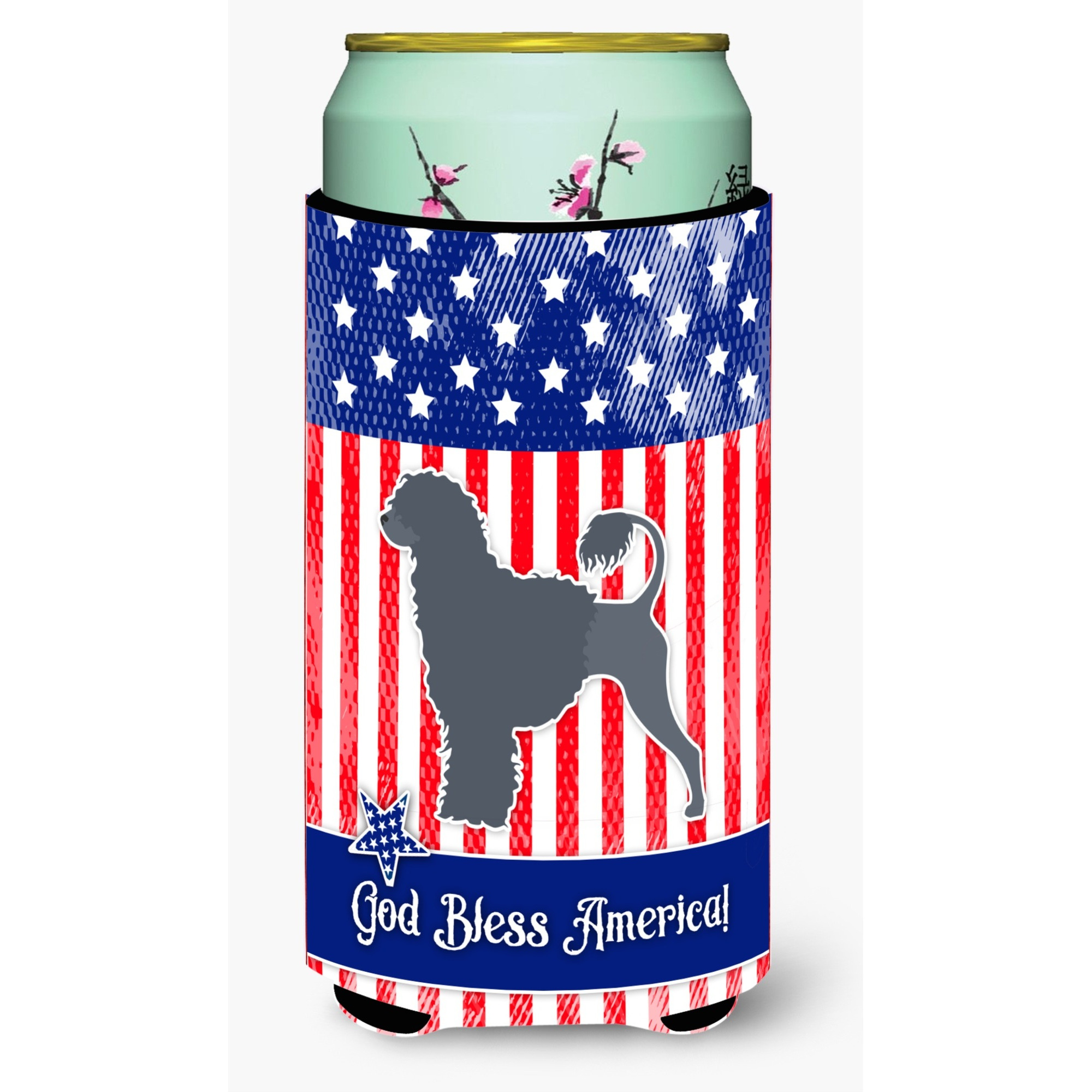 &quotCaroline's Treasures USA Patriotic Portuguese Water Dog Tall Boy Beverage Insulator Hugger, Multicolor"