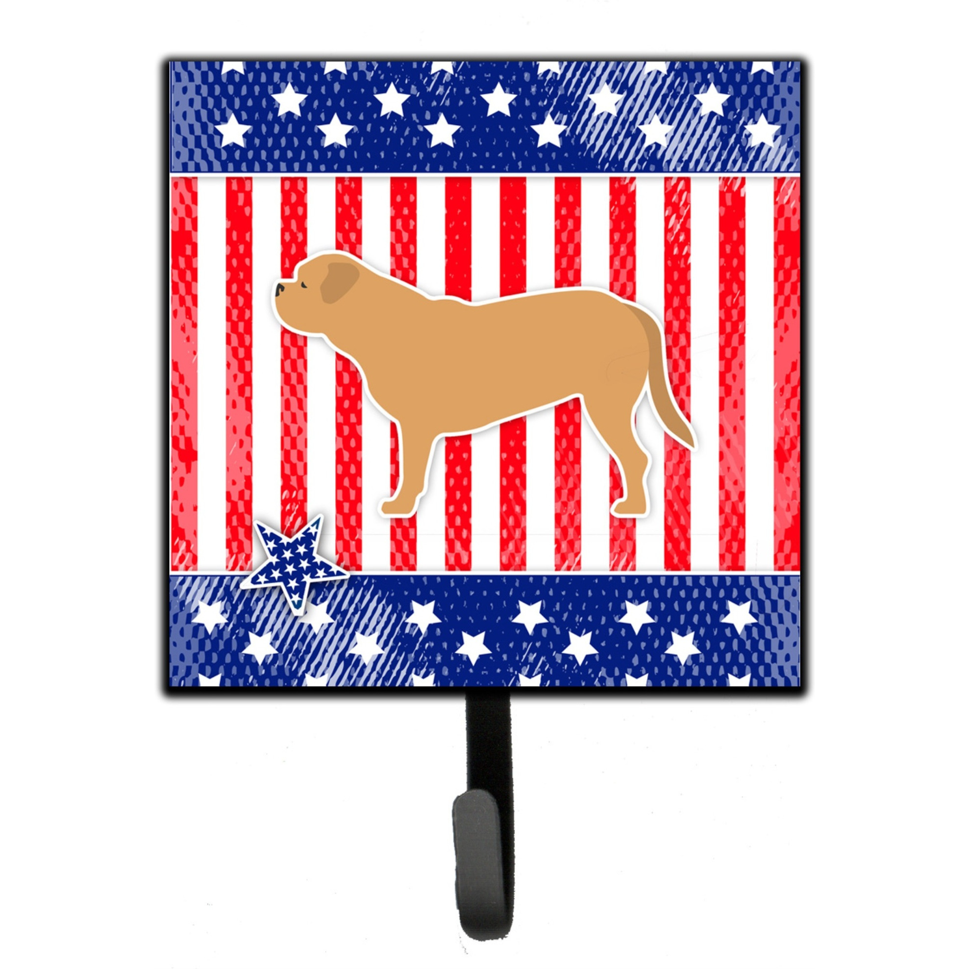 &quotCaroline's Treasures USA Patriotic Dogue de Bordeaux Leash or Key Holder BB3370SH4, Small, Multicolor"