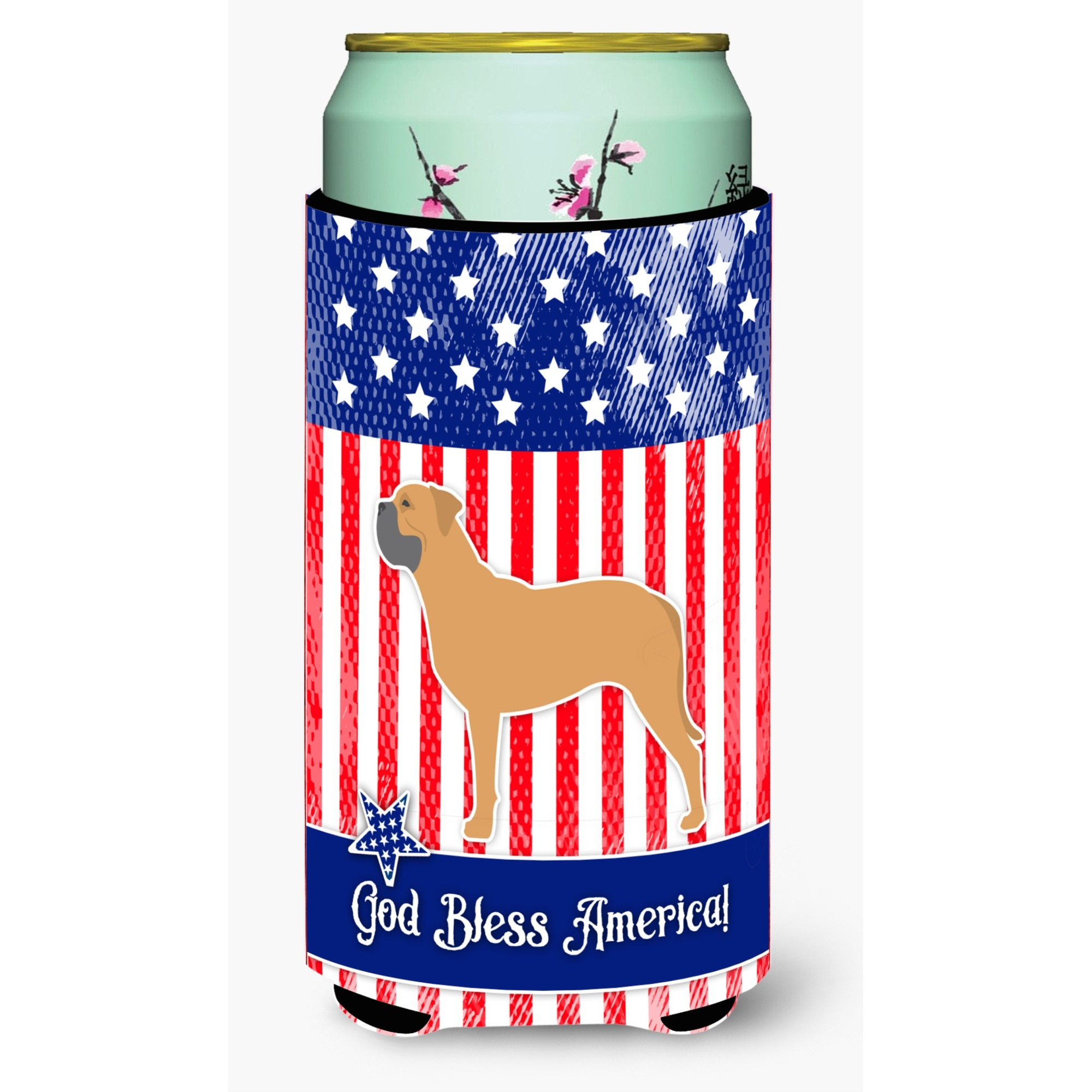 &quotCaroline's Treasures USA Patriotic Bullmastiff Tall Boy Beverage Insulator Hugger, Multicolor"