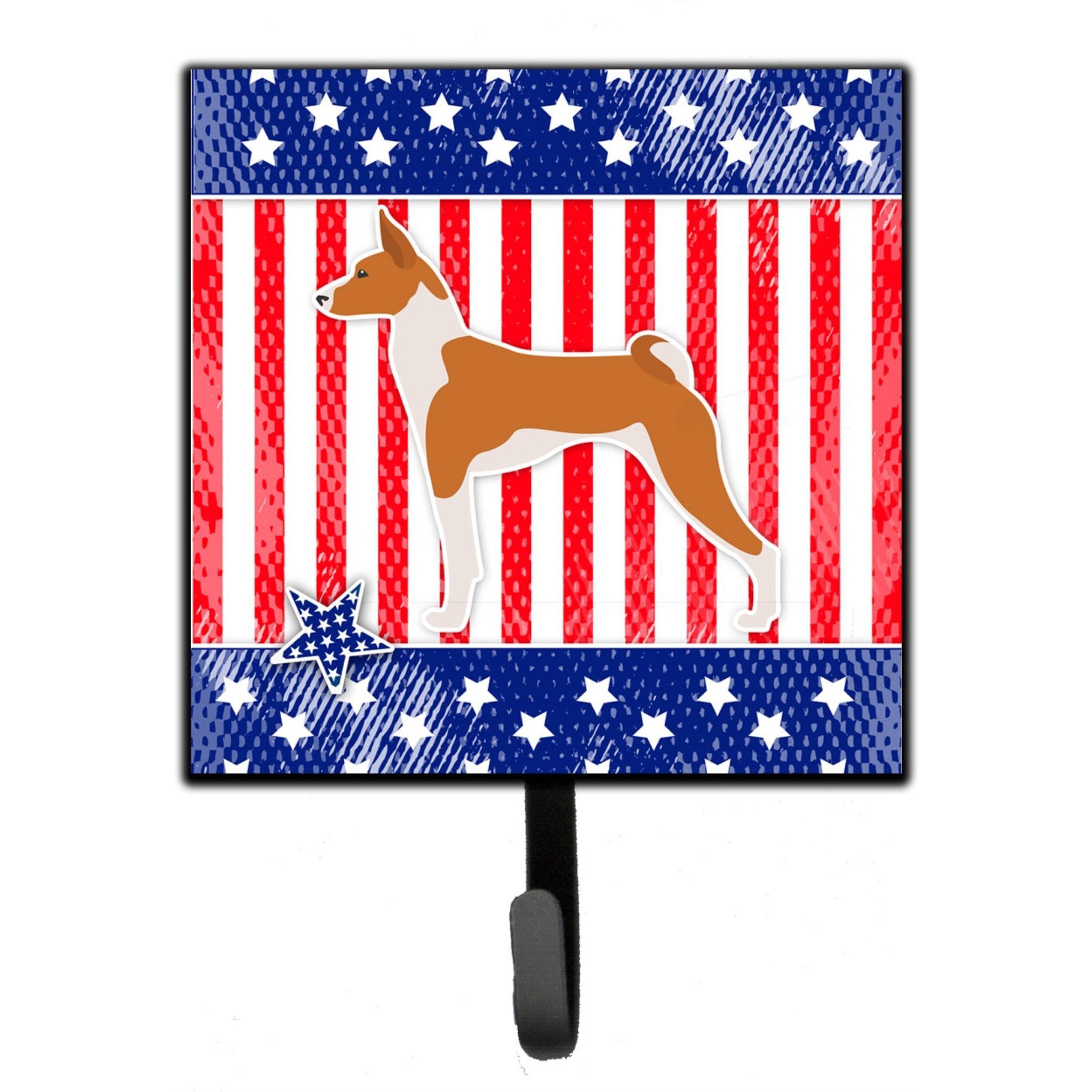 &quotCaroline's Treasures USA Patriotic Basenji Leash or Key Holder BB3374SH4, Small, Multicolor"