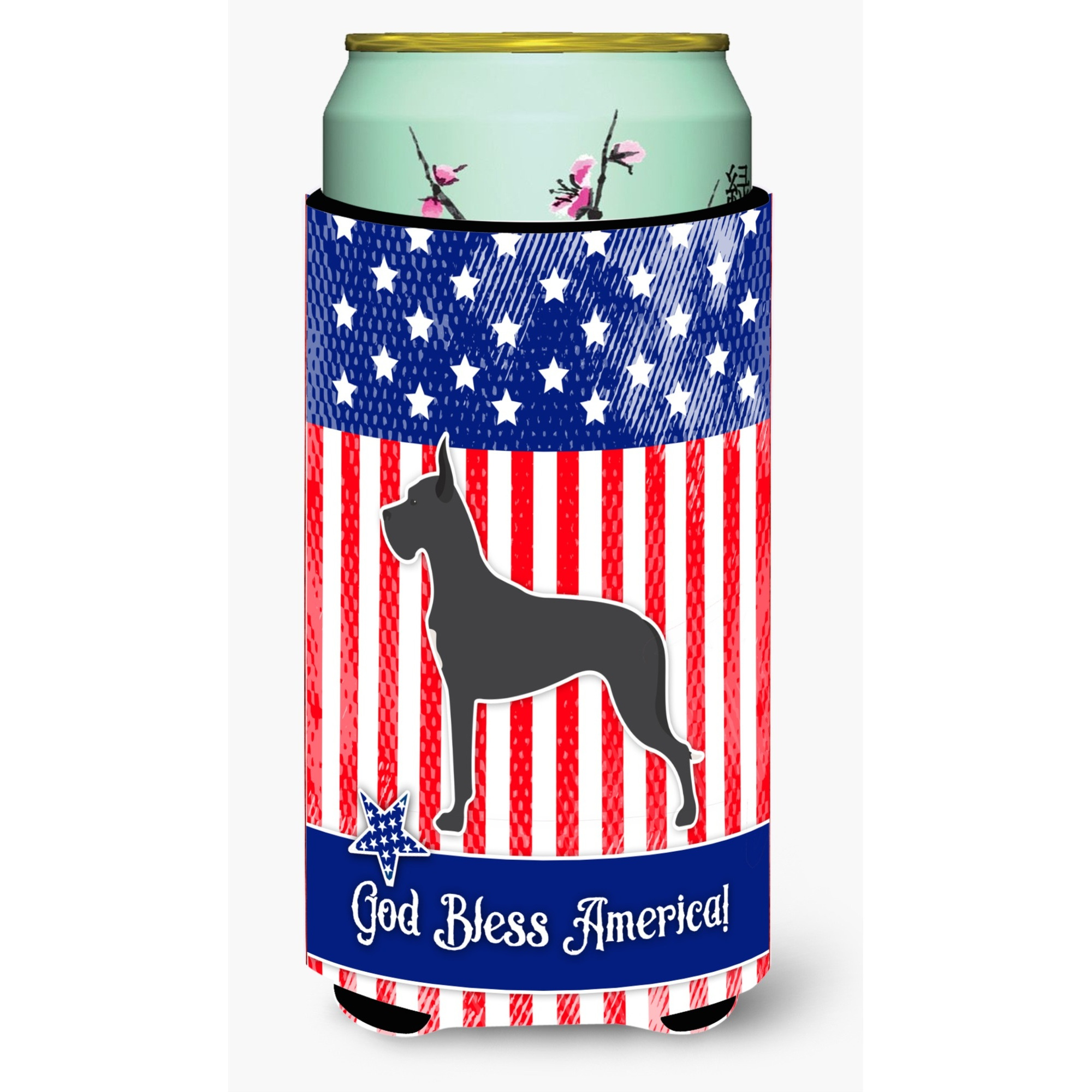 &quotCaroline's Treasures USA Patriotic Great Dane Tall Boy Beverage Insulator Hugger, Multicolor"