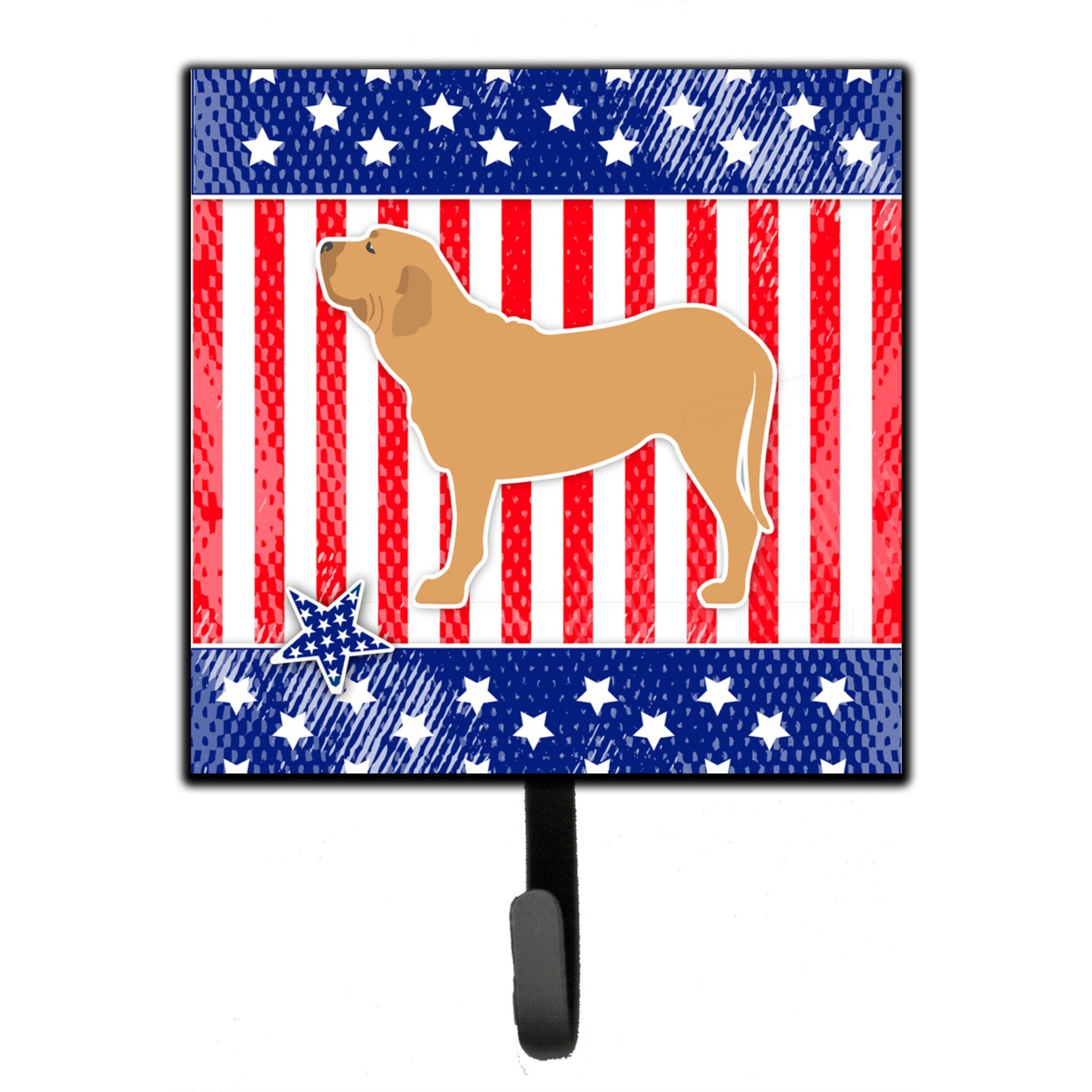 &quotCaroline's Treasures USA Patriotic Fila Brasileiro Leash or Key Holder BB3379SH4, Small, Multicolor"
