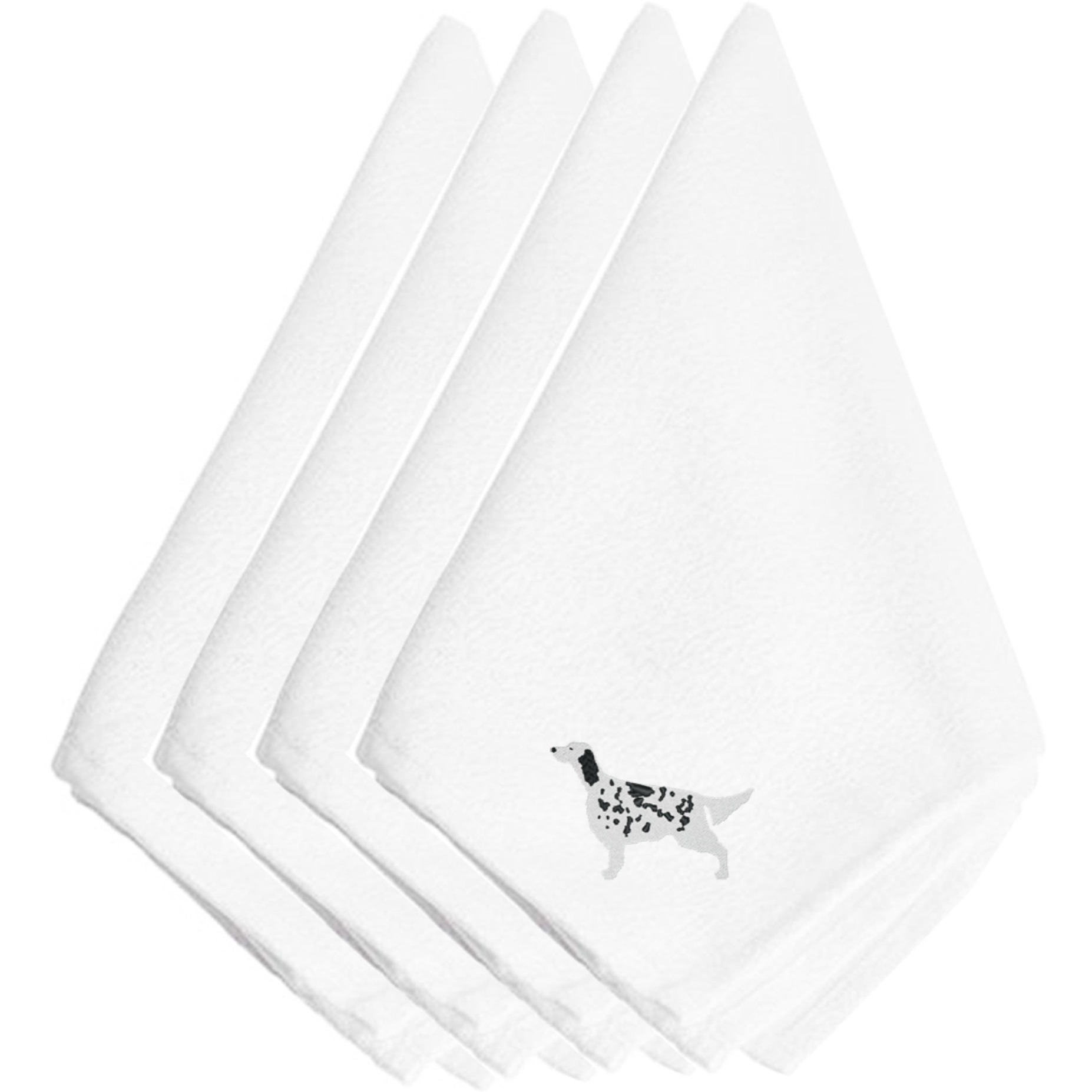 &quotCaroline's Treasures BB3381NPKE English Setter Embroidered Napkins (Set of 4), 20"", Multicolor"