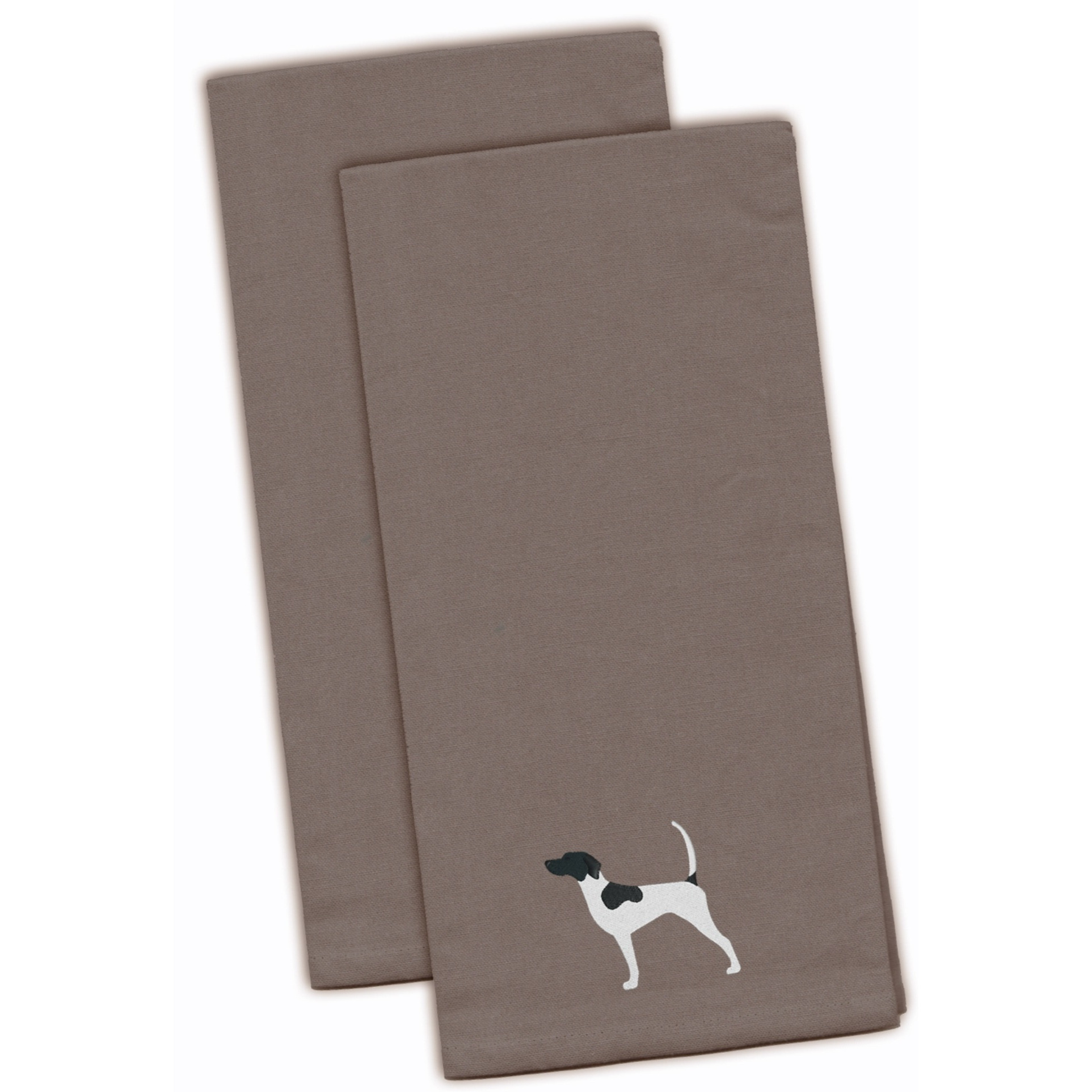 &quotCaroline's Treasures BB3395GYTWE English Pointer Gray Embroidered Kitchen Towel (Set of 2), 28"" x 19"", Multicolor"