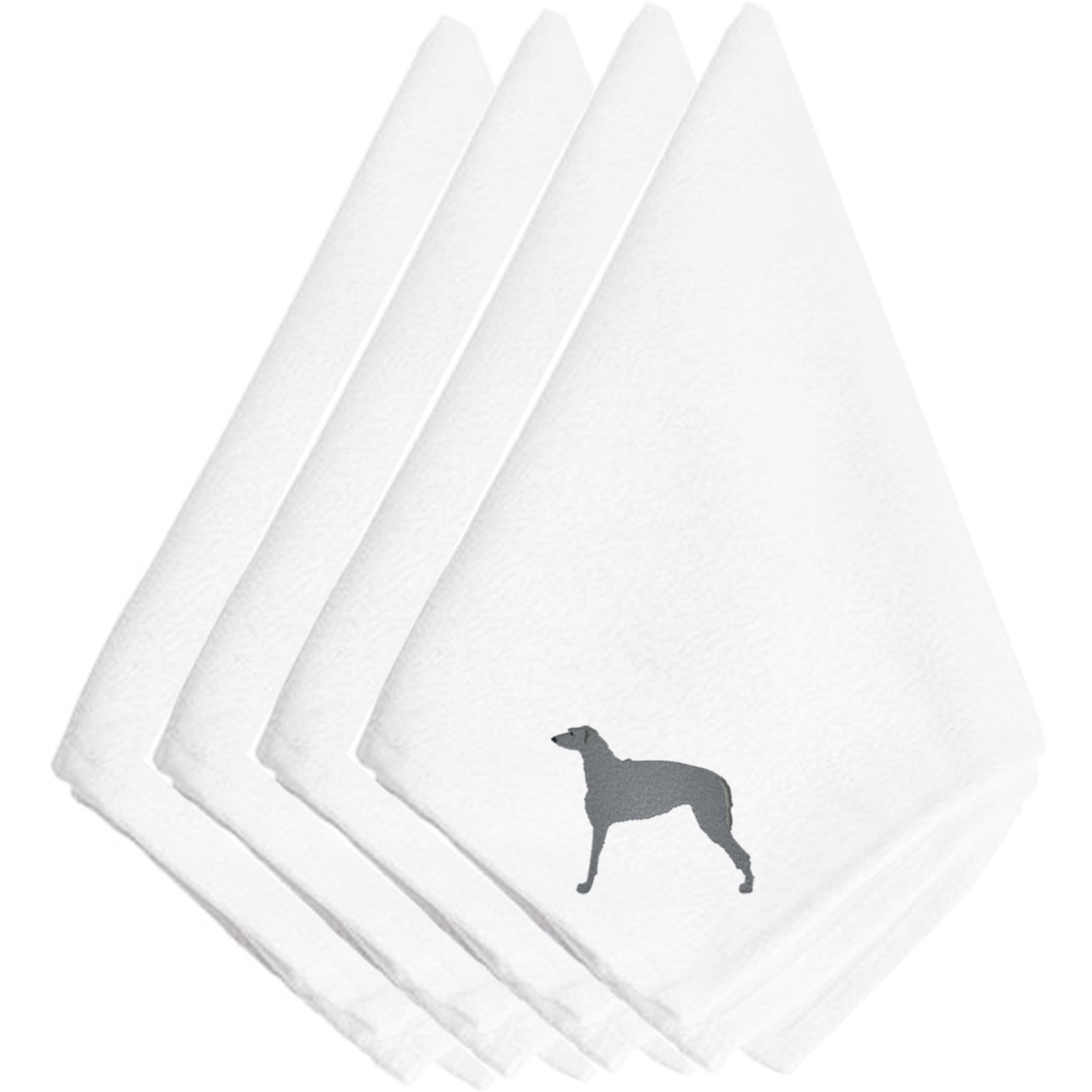 &quotCaroline's Treasures BB3396NPKE Scottish Deerhound Embroidered Napkins (Set of 4), 20"", Multicolor"