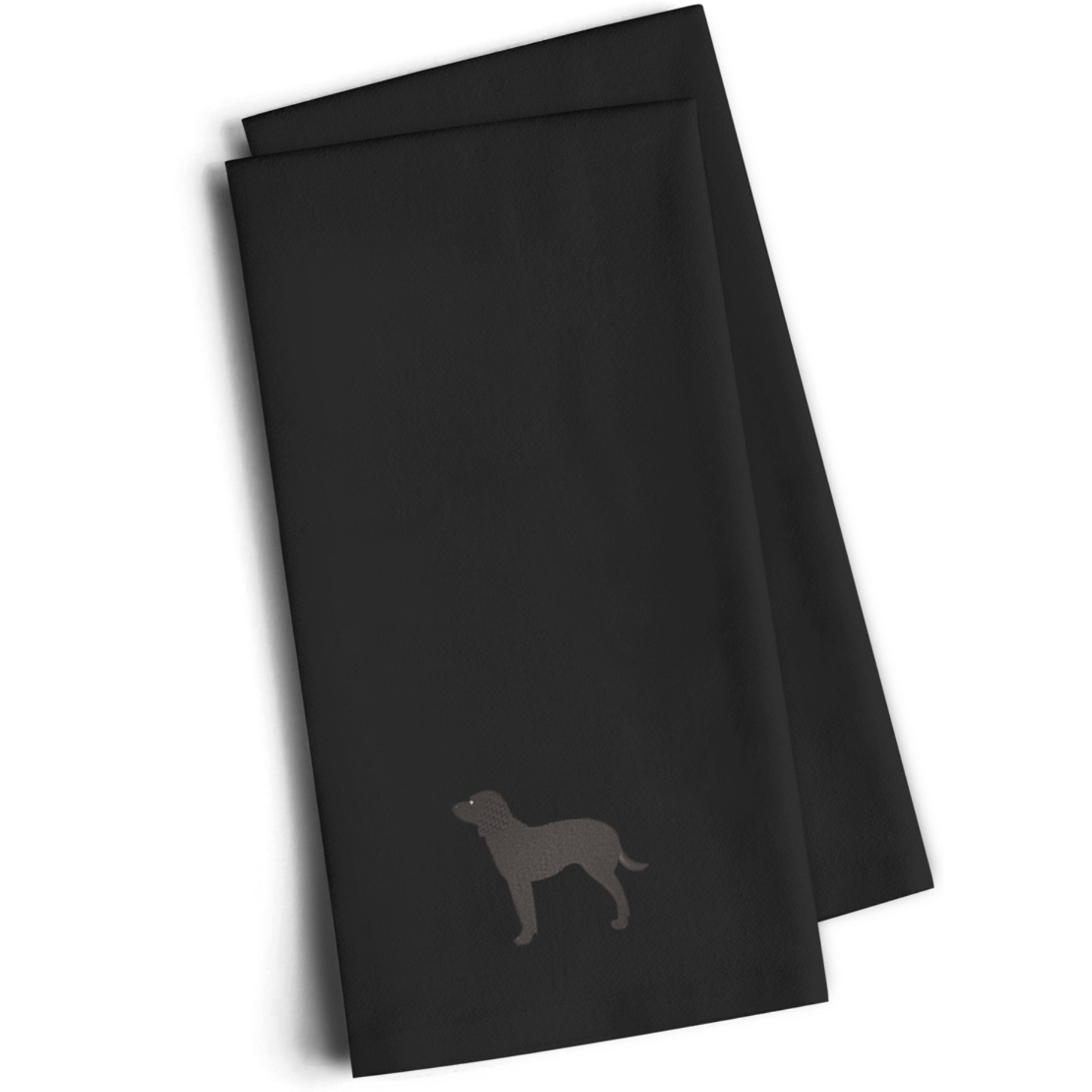 &quotCaroline's Treasures BB3401BKTWE American Water Spaniel Black Embroidered Kitchen Towel (Set of 2), 28"" H x 19"" W, Multicolor"