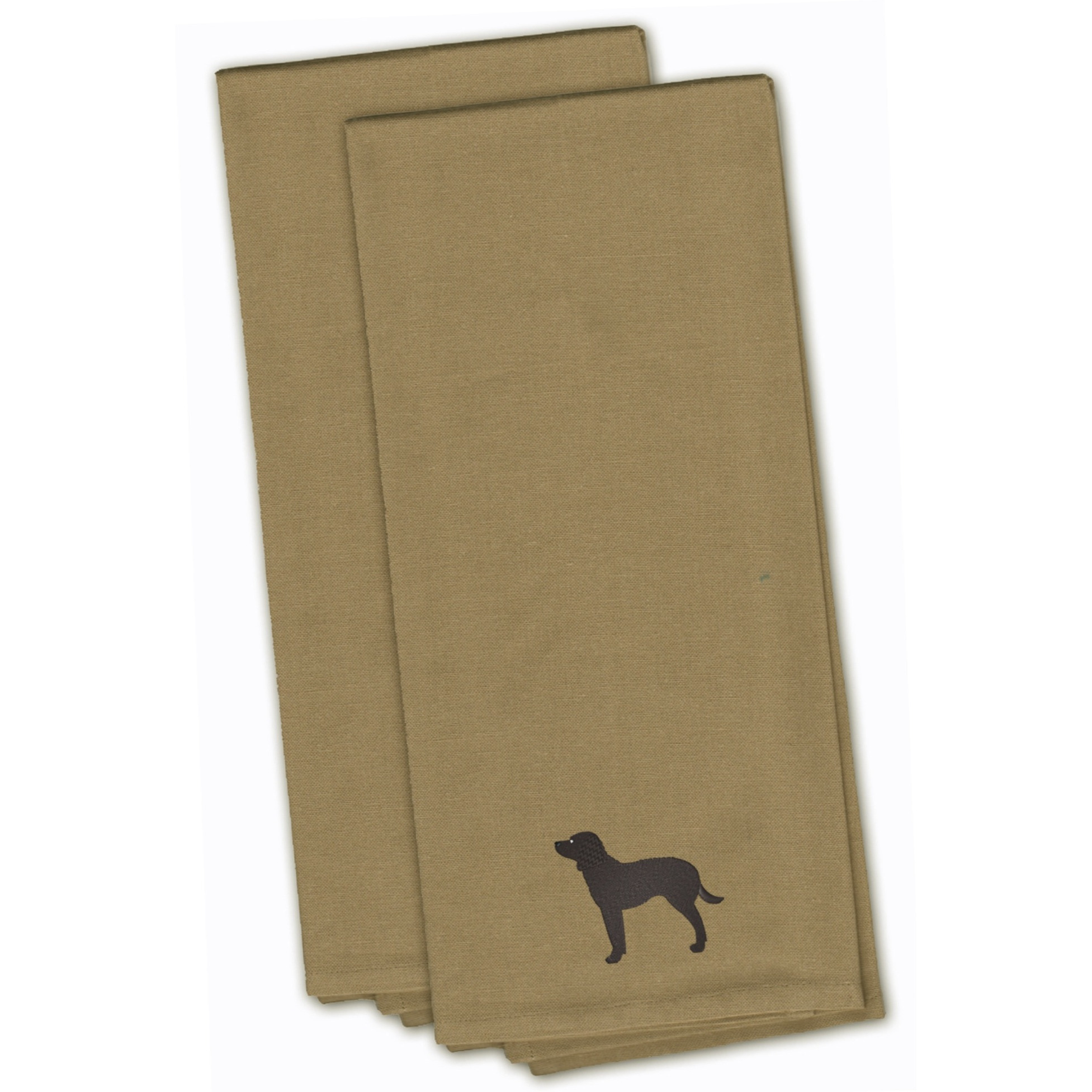 &quotCaroline's Treasures BB3401TNTWE American Water Spaniel Tan Embroidered Kitchen Towel (Set of 2), 28"" x 19"", Multicolor"