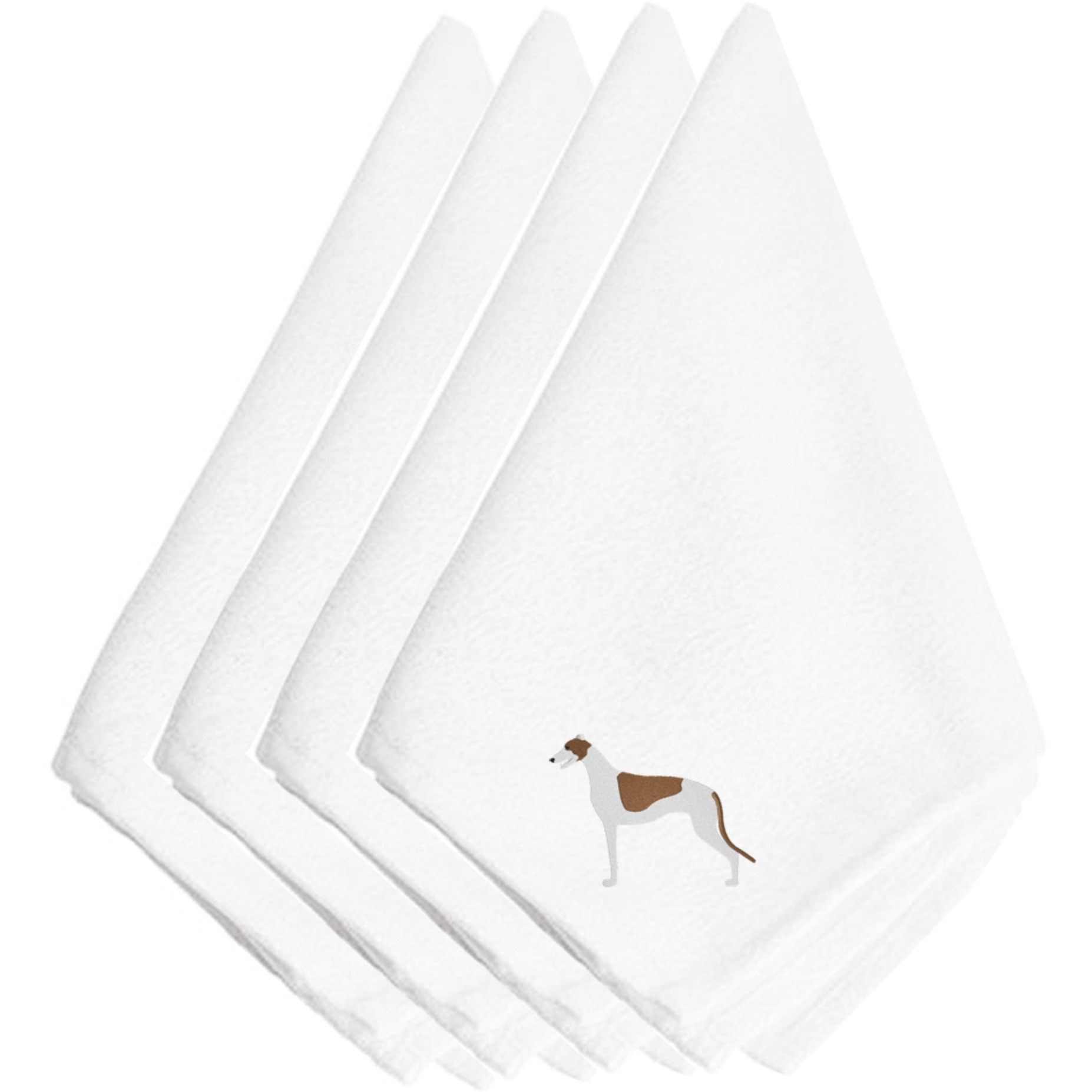 &quotCaroline's Treasures BB3405NPKE Greyhound Embroidered Napkins (Set of 4), 20"", Multicolor"