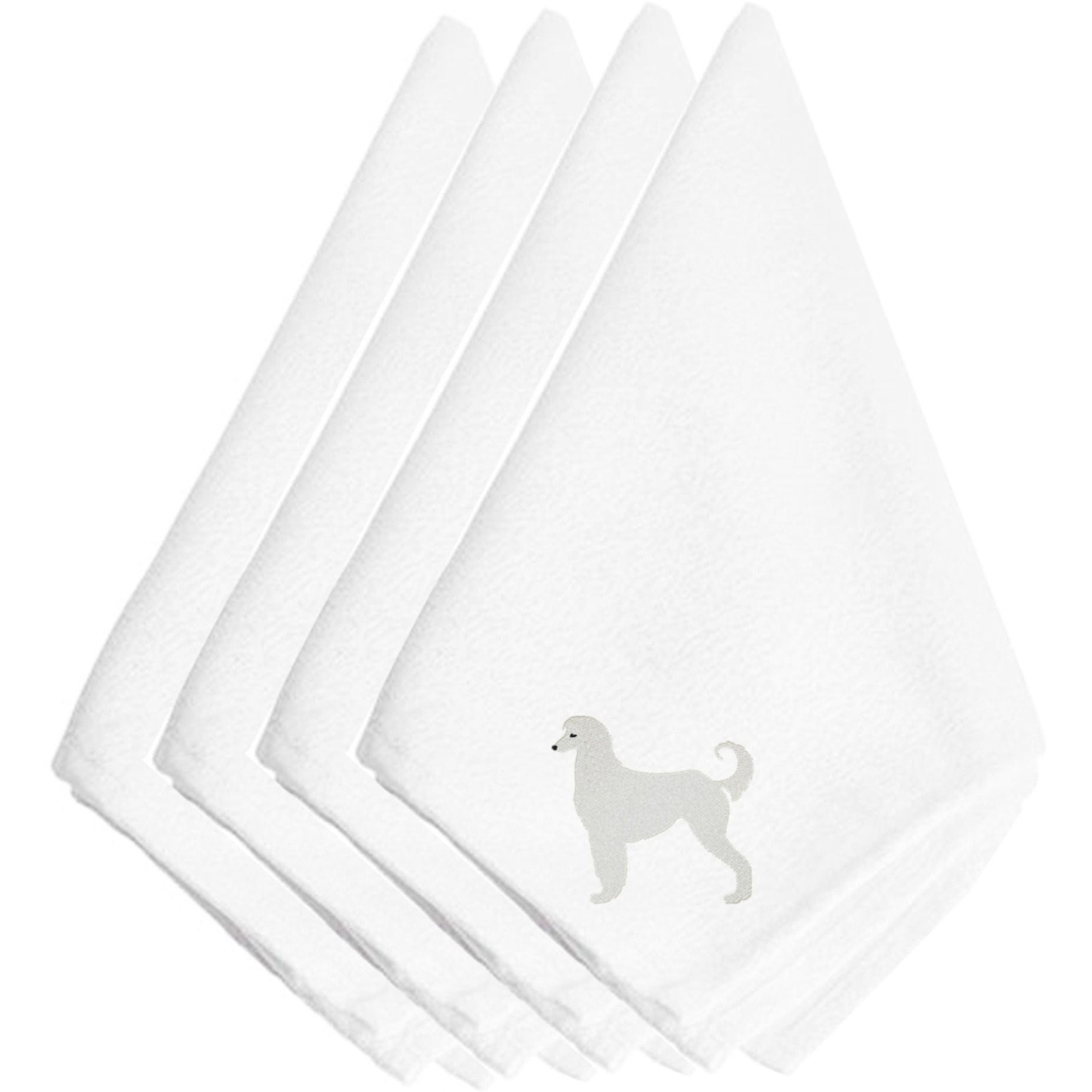 &quotCaroline's Treasures BB3406NPKE Afghan Hound Embroidered Napkins (Set of 4), 20"", Multicolor"