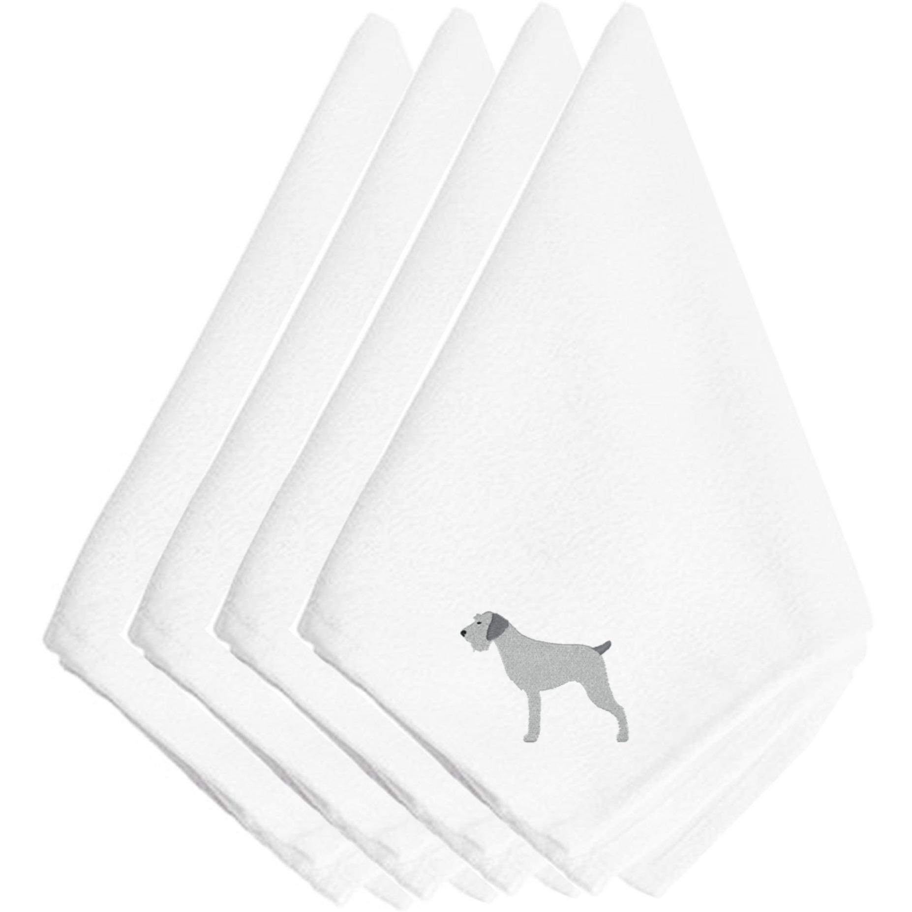 &quotCaroline's Treasures BB3411NPKE German Wirehaired Pointer Embroidered Napkins (Set of 4), 20"", Multicolor"